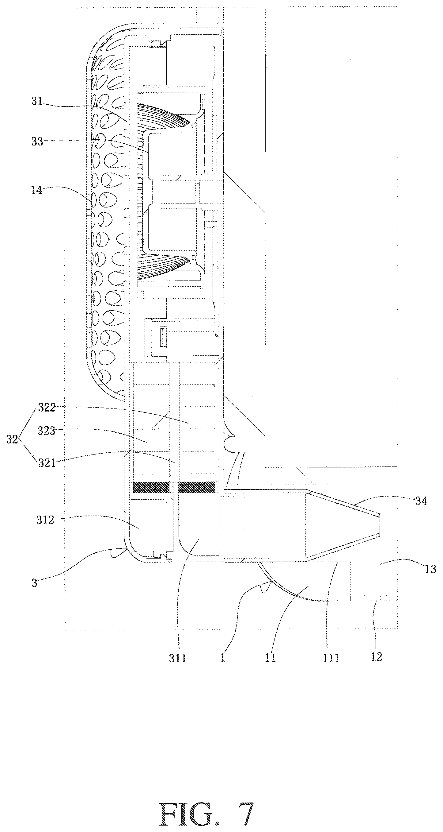 Patent US12342925 Figure 7 – Backpack with cooling and temperature-lowering functionality