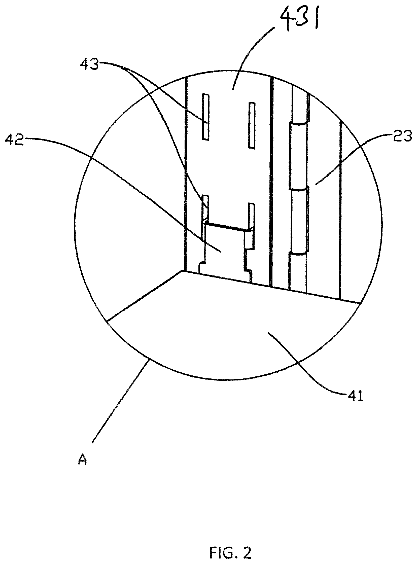 Patent US12342931 Figure 2 – Modular cabinet assembly