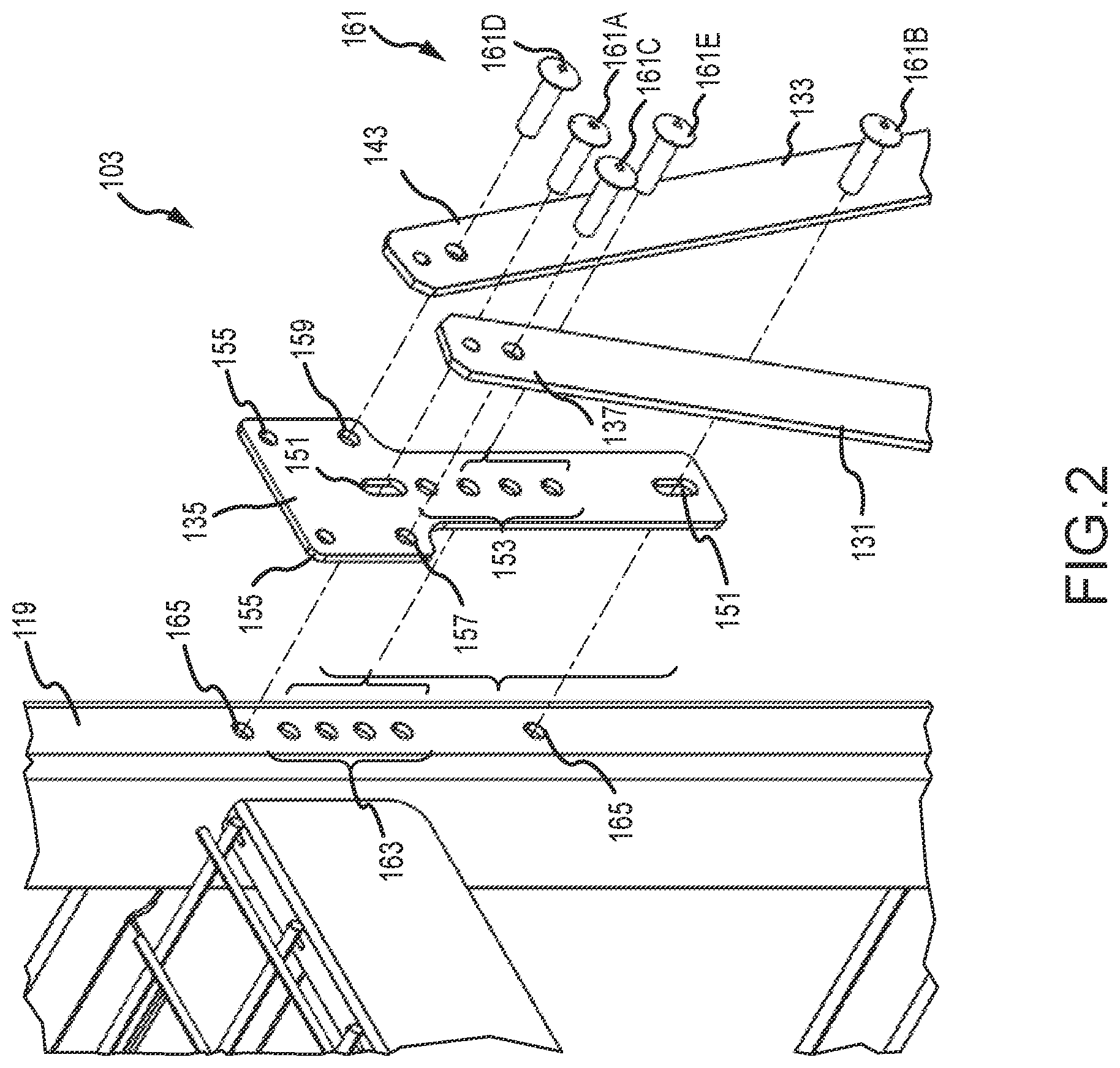 Patent US12342932 Figure 2 – Adjustable tensioning mechanism for storage rack