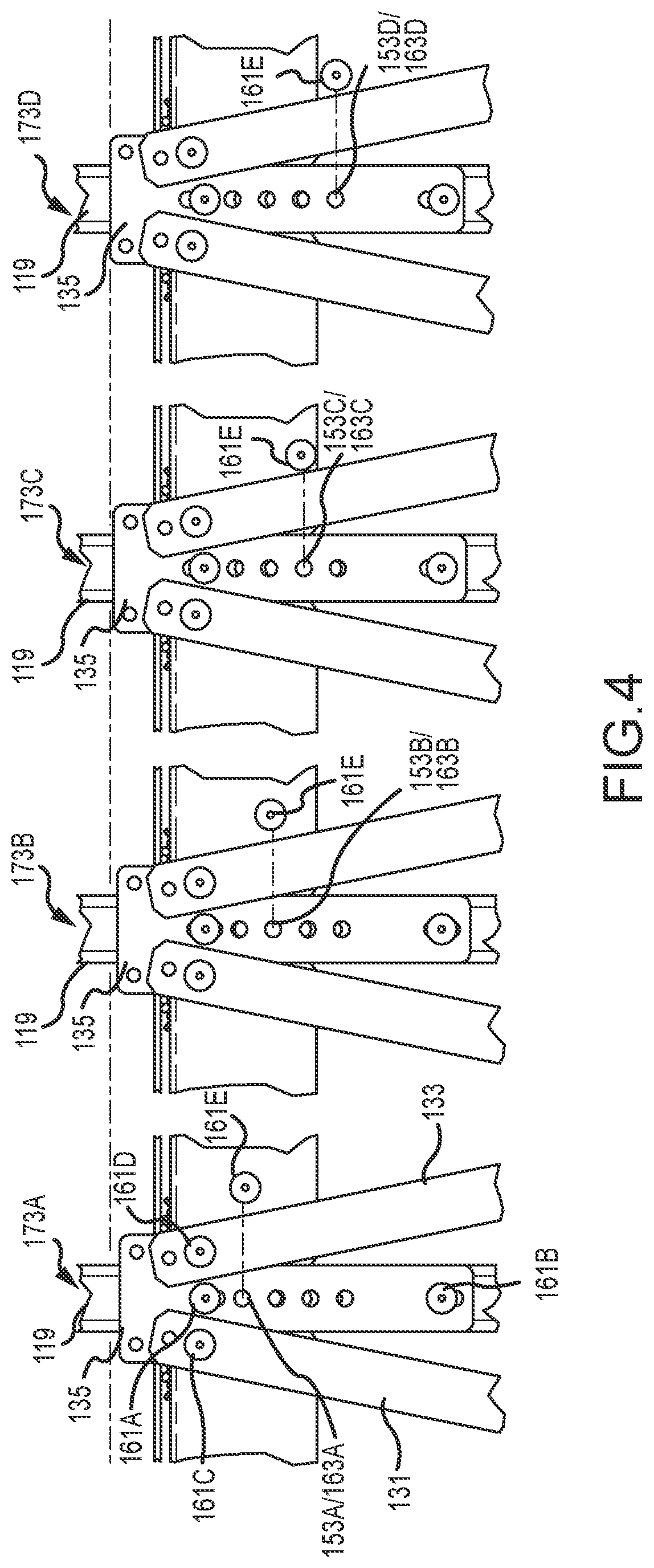 Patent US12342932 Figure 4 – Adjustable tensioning mechanism for storage rack