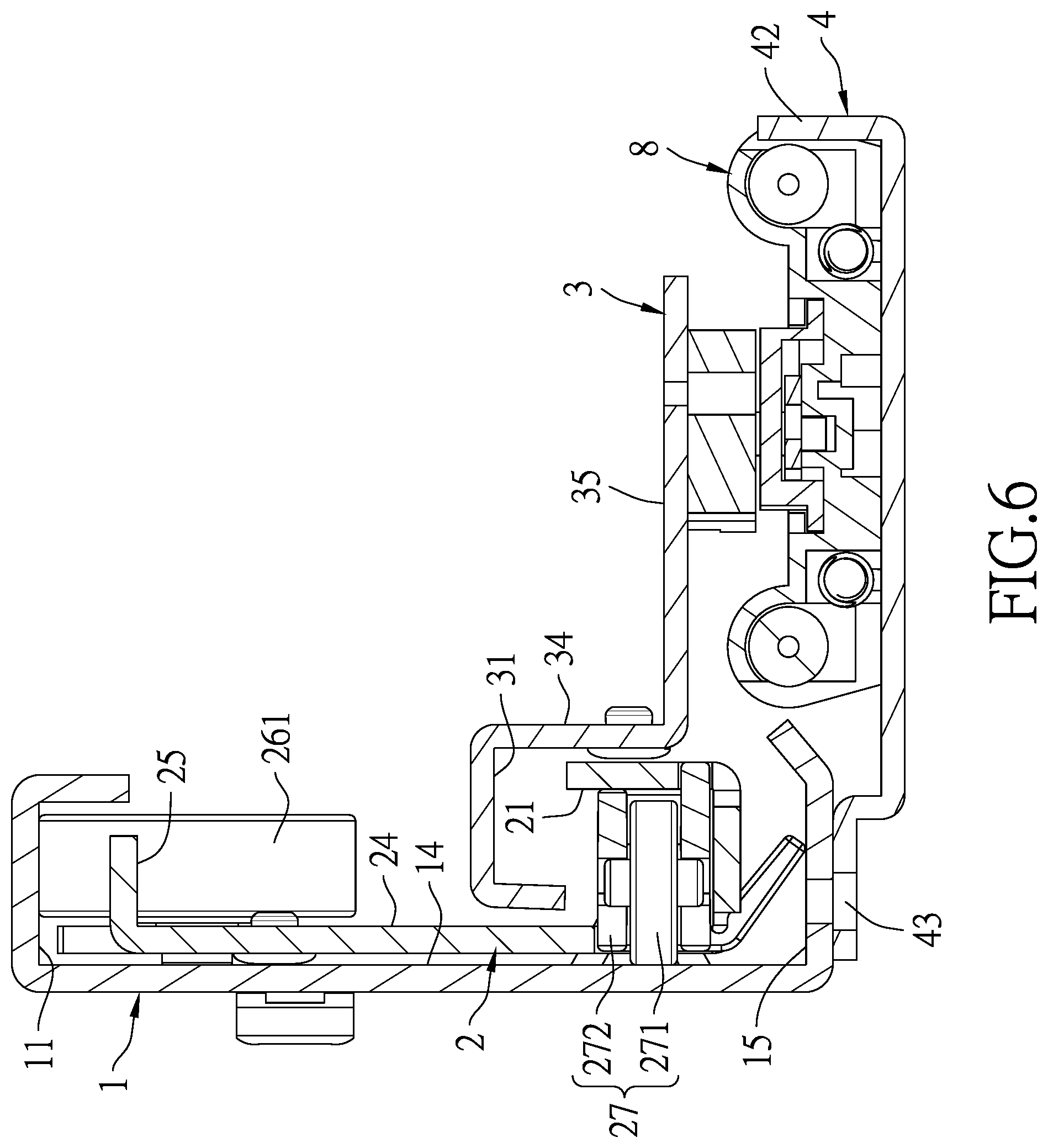 Patent US12342934 Figure 6 – Slide rail structure with buffer seat