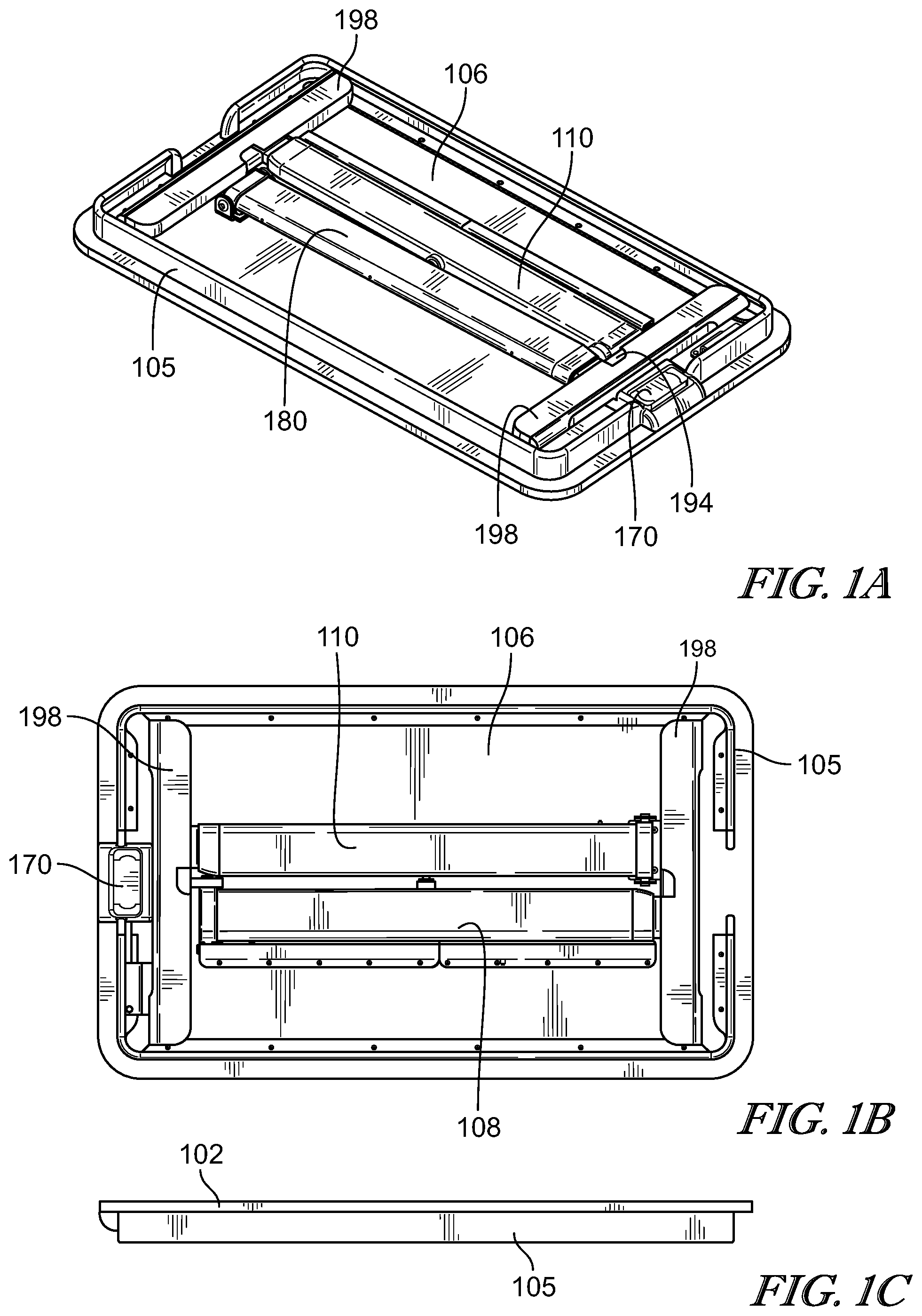 Patent US12342936 Figure 1 – Collapsible adjustable height table