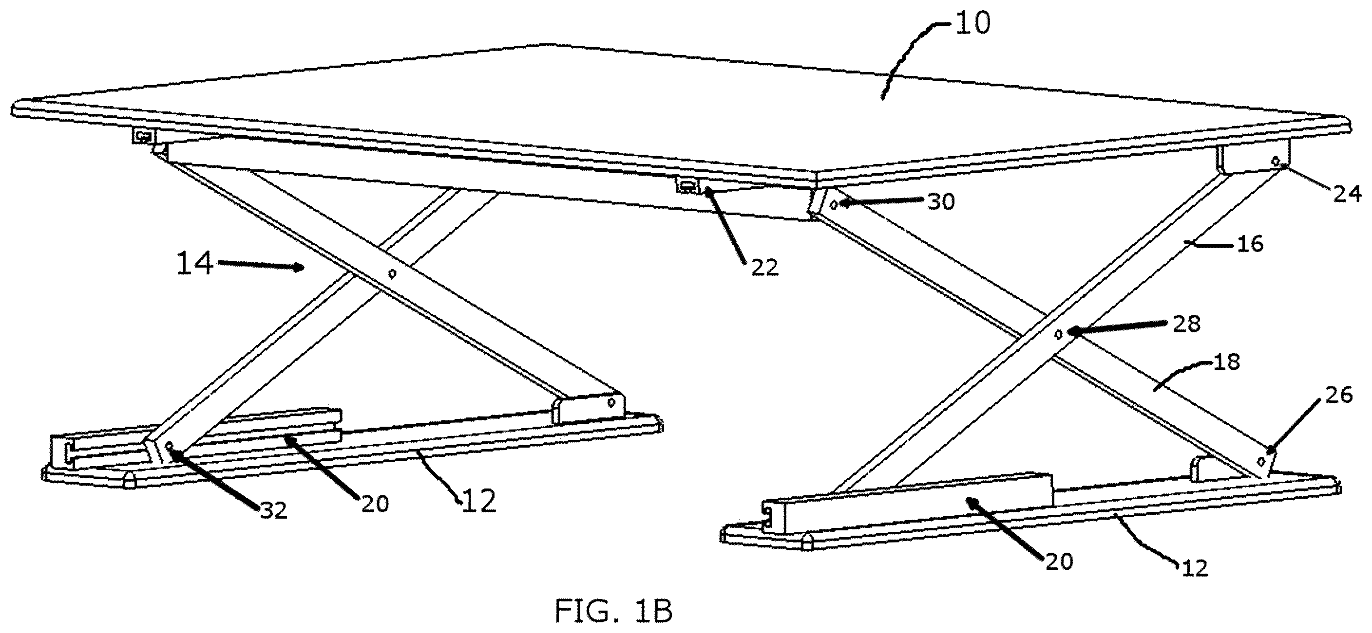 Patent US12342937 Figure 2 – Desktop workspace that adjusts vertically