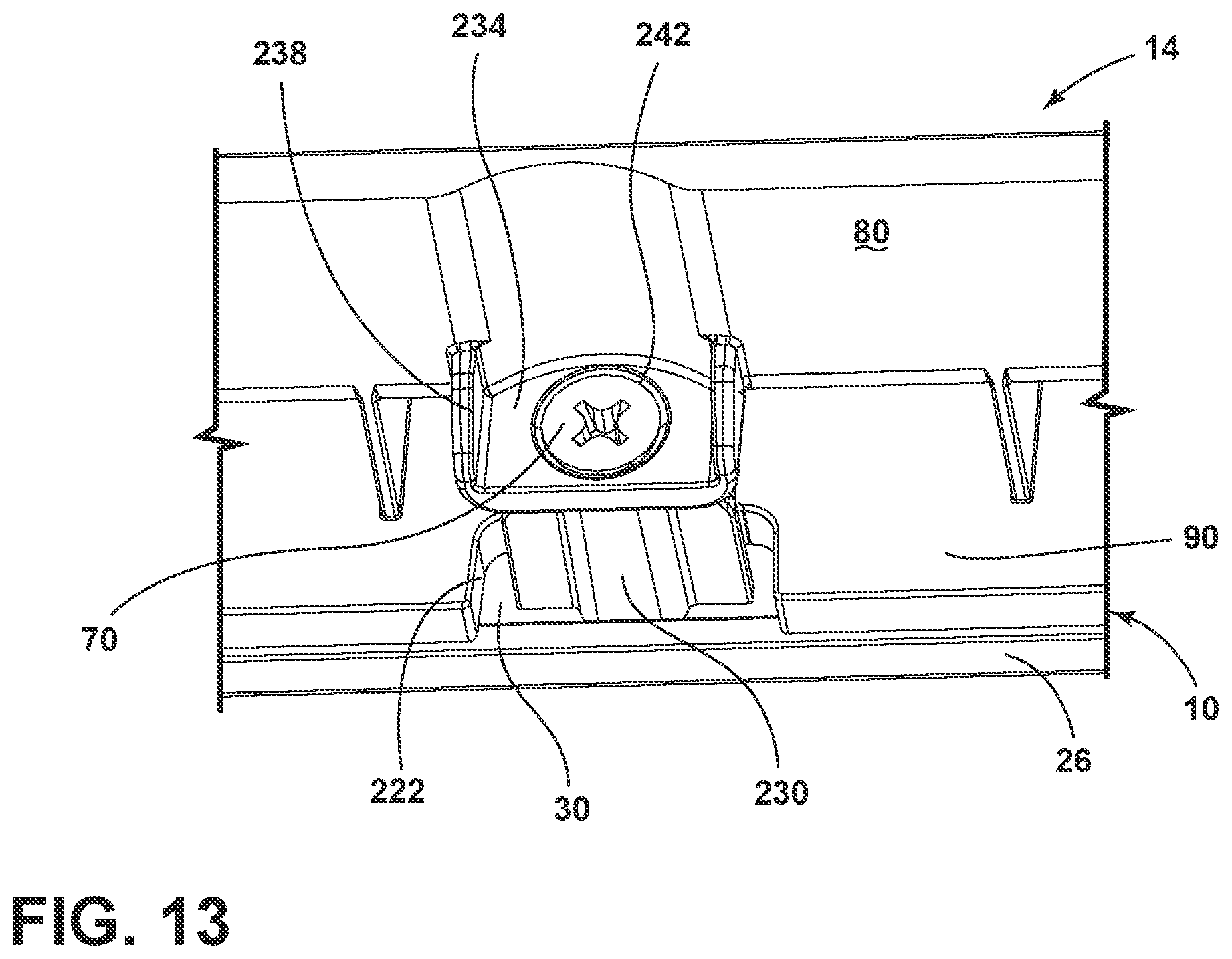 Patent US12342938 Figure 8 – Trim assembly for an appliance shelf