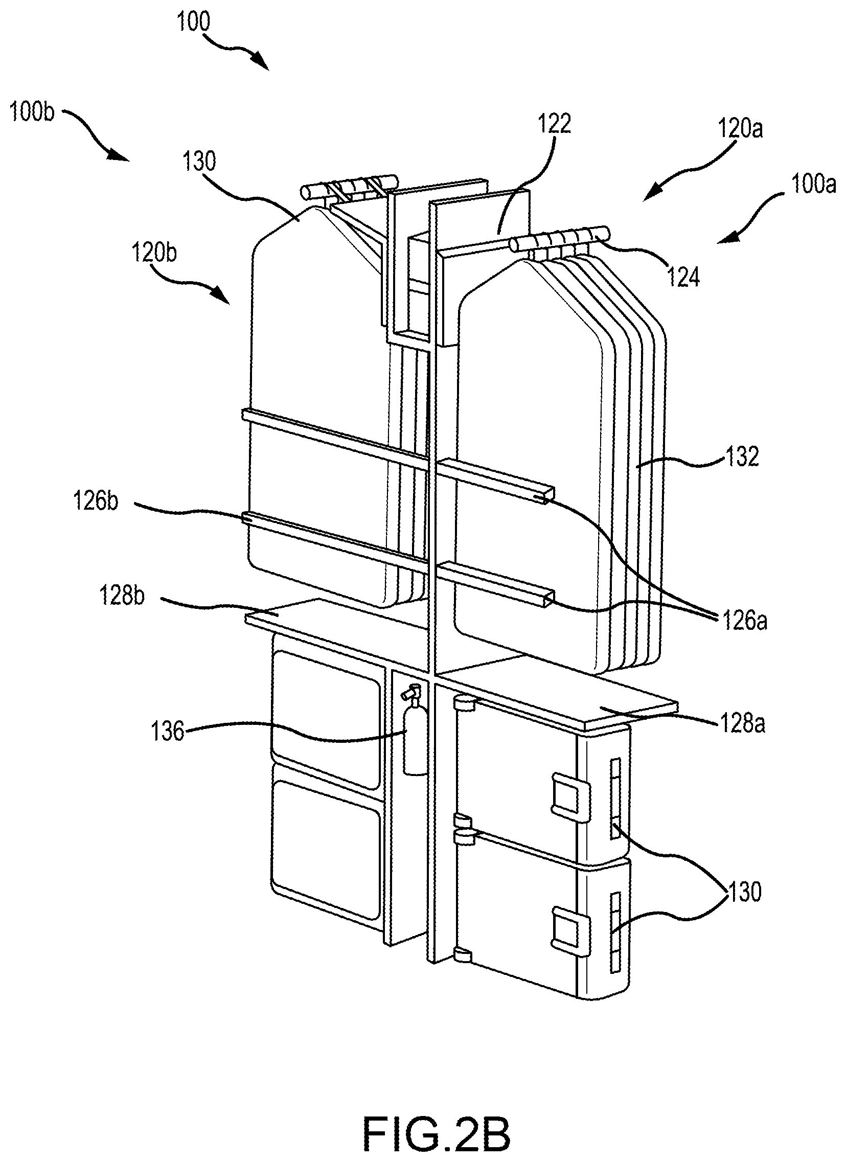Patent US12342939 Figure 4 – Convertible closet with articulating top shelf