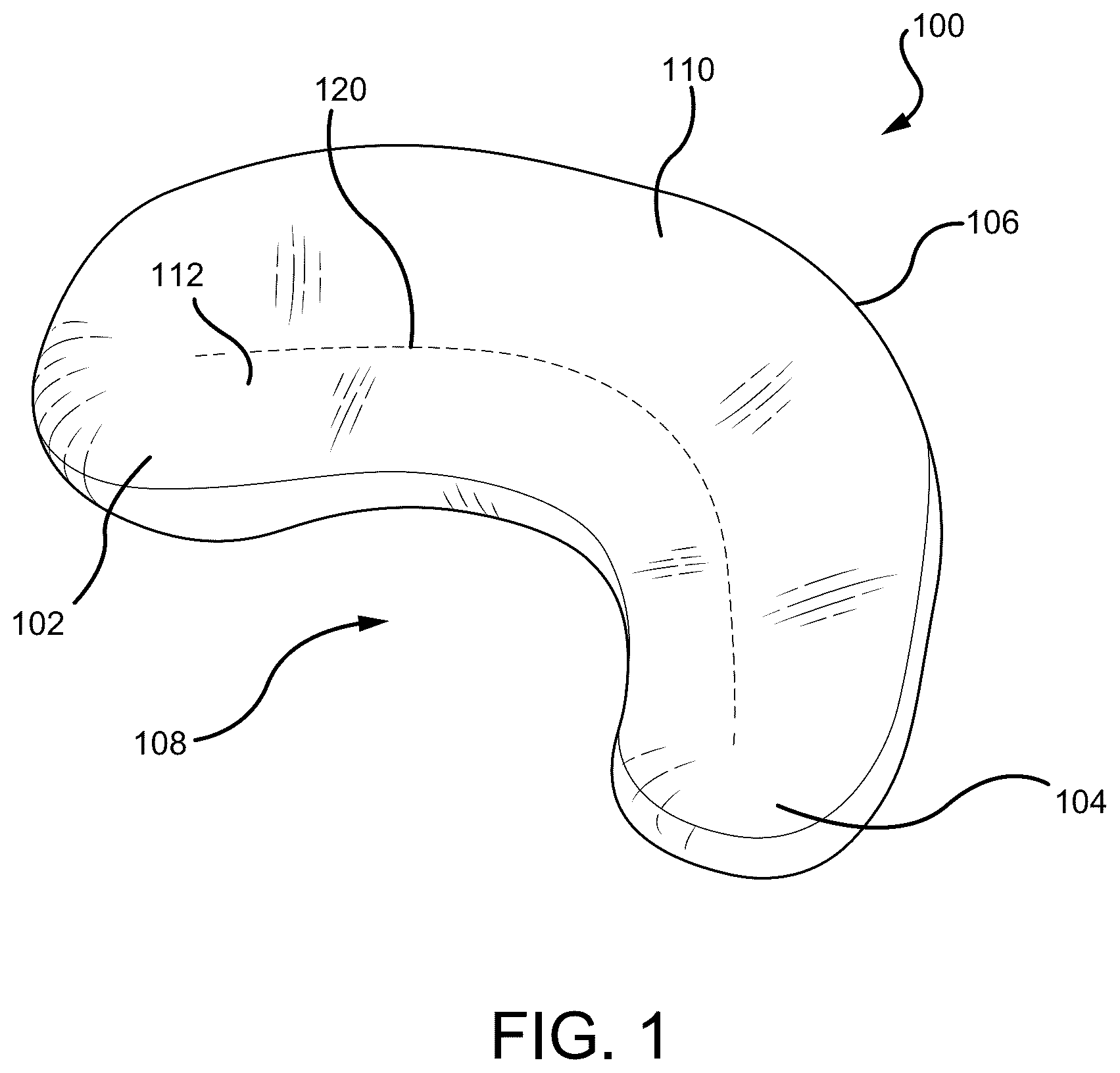 Patent US12342940 — Contoured surface support cushion — Figure 1