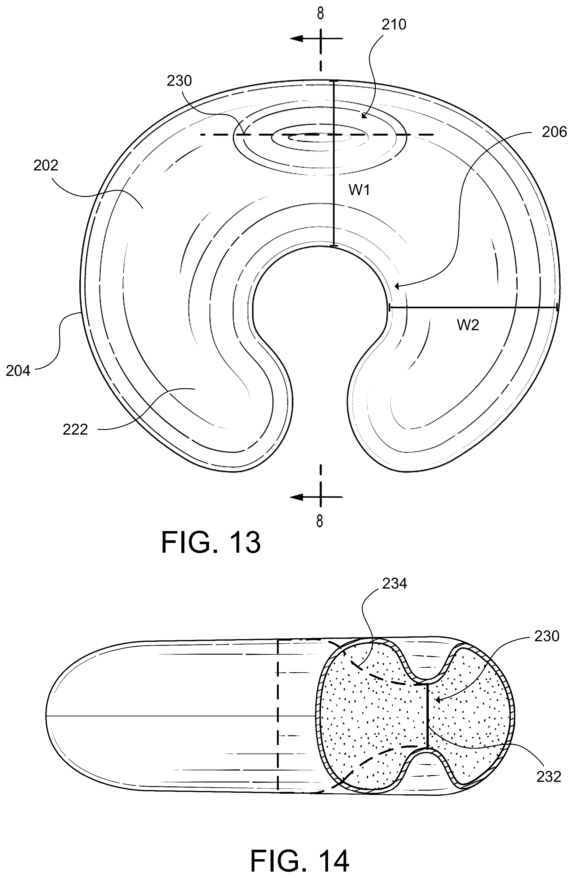 Patent US12342940 Figure 10 – Contoured surface support cushion