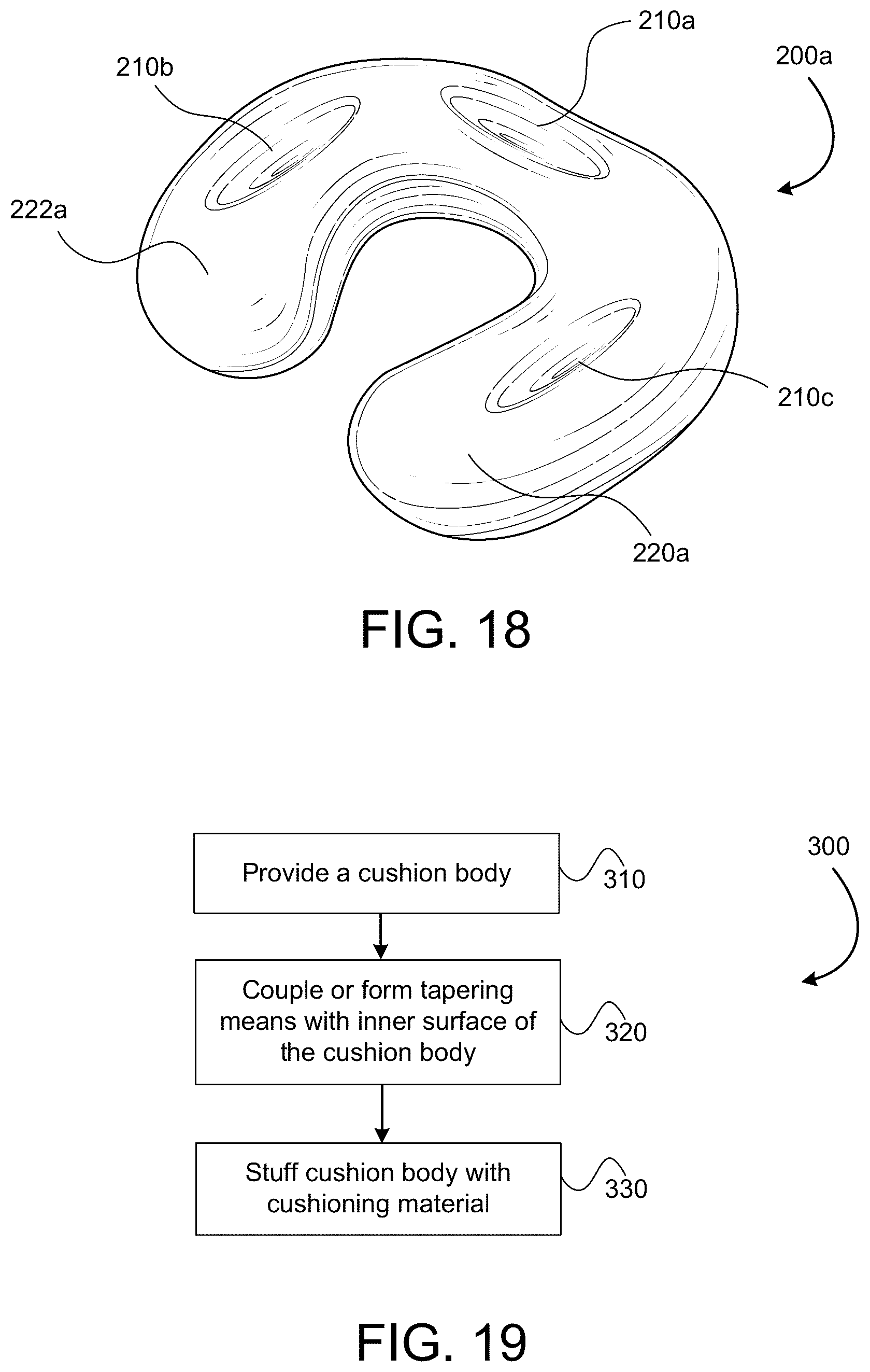 Patent US12342940 Figure 13 – Contoured surface support cushion