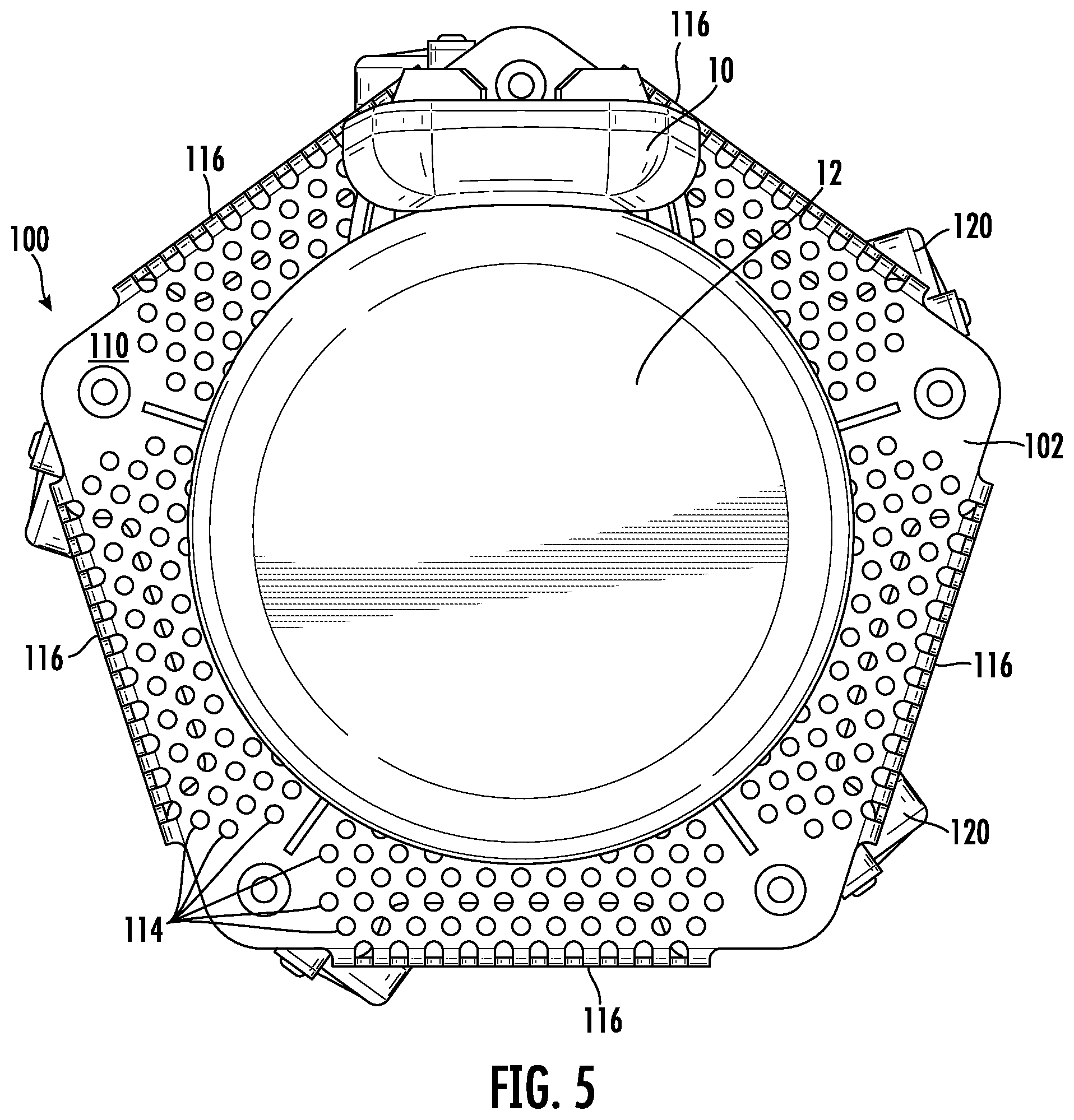 Patent US12342945 Figure 5 – Chair base with storage bowls