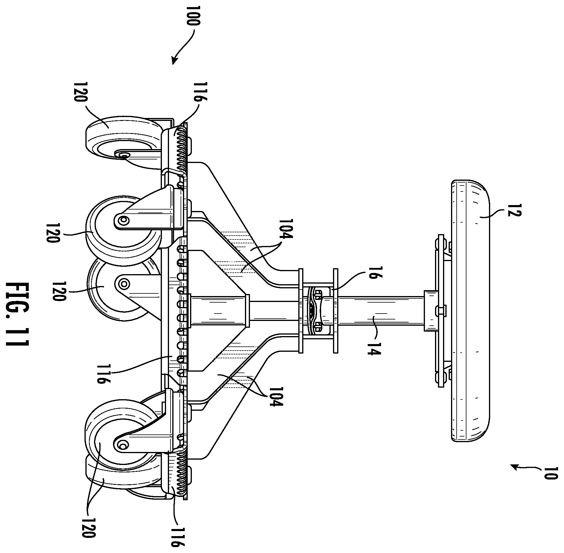 Patent US12342945 Figure 11 – Chair base with storage bowls