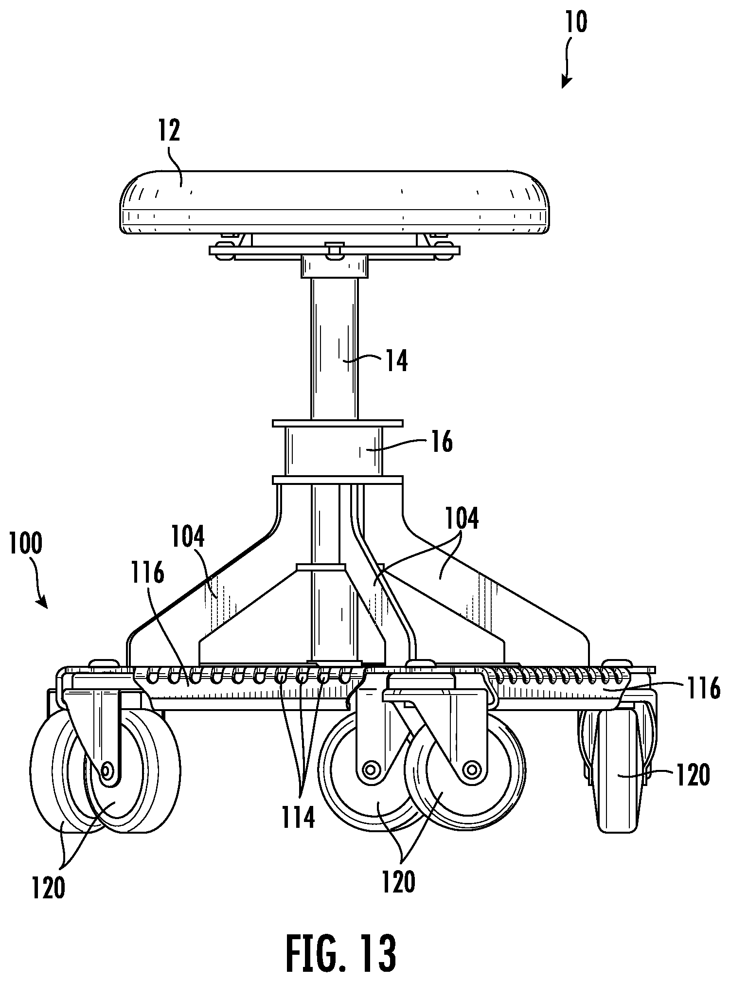 Patent US12342945 Figure 13 – Chair base with storage bowls