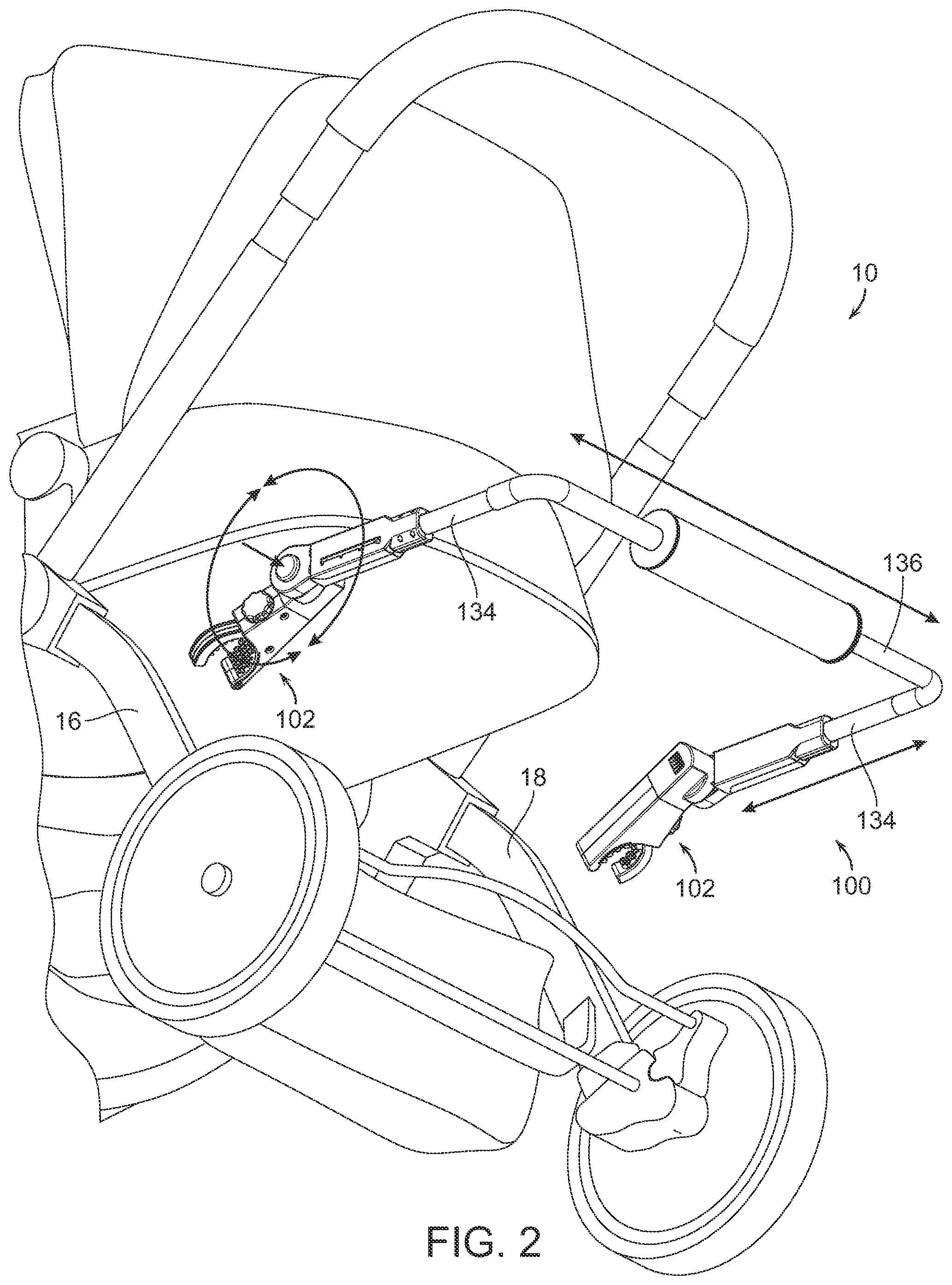 Patent US12342947 Figure 2 – Child walking assembly and related method