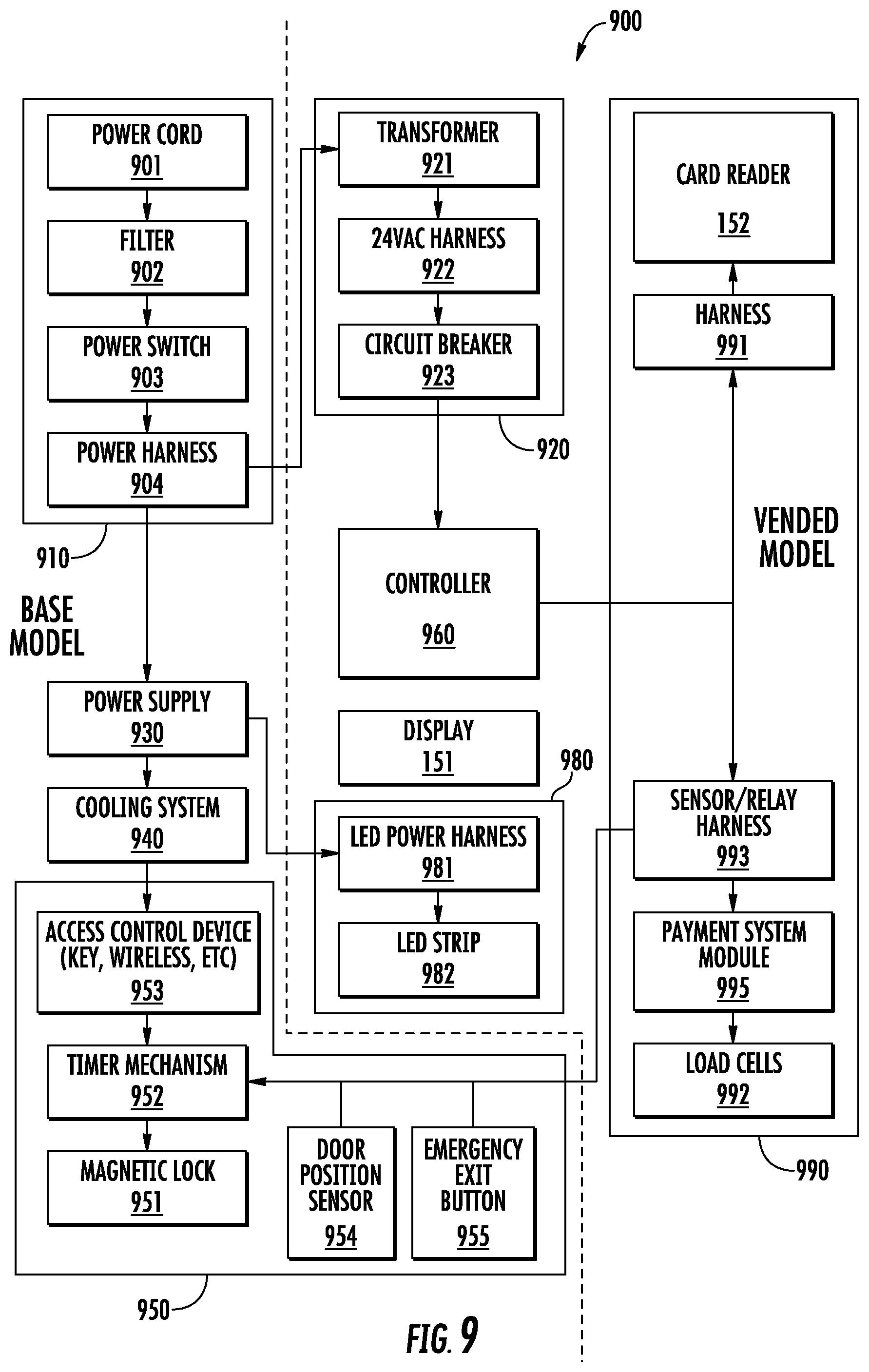 Patent US12342948 Figure 10 – Merchandiser with on-product financial payment system