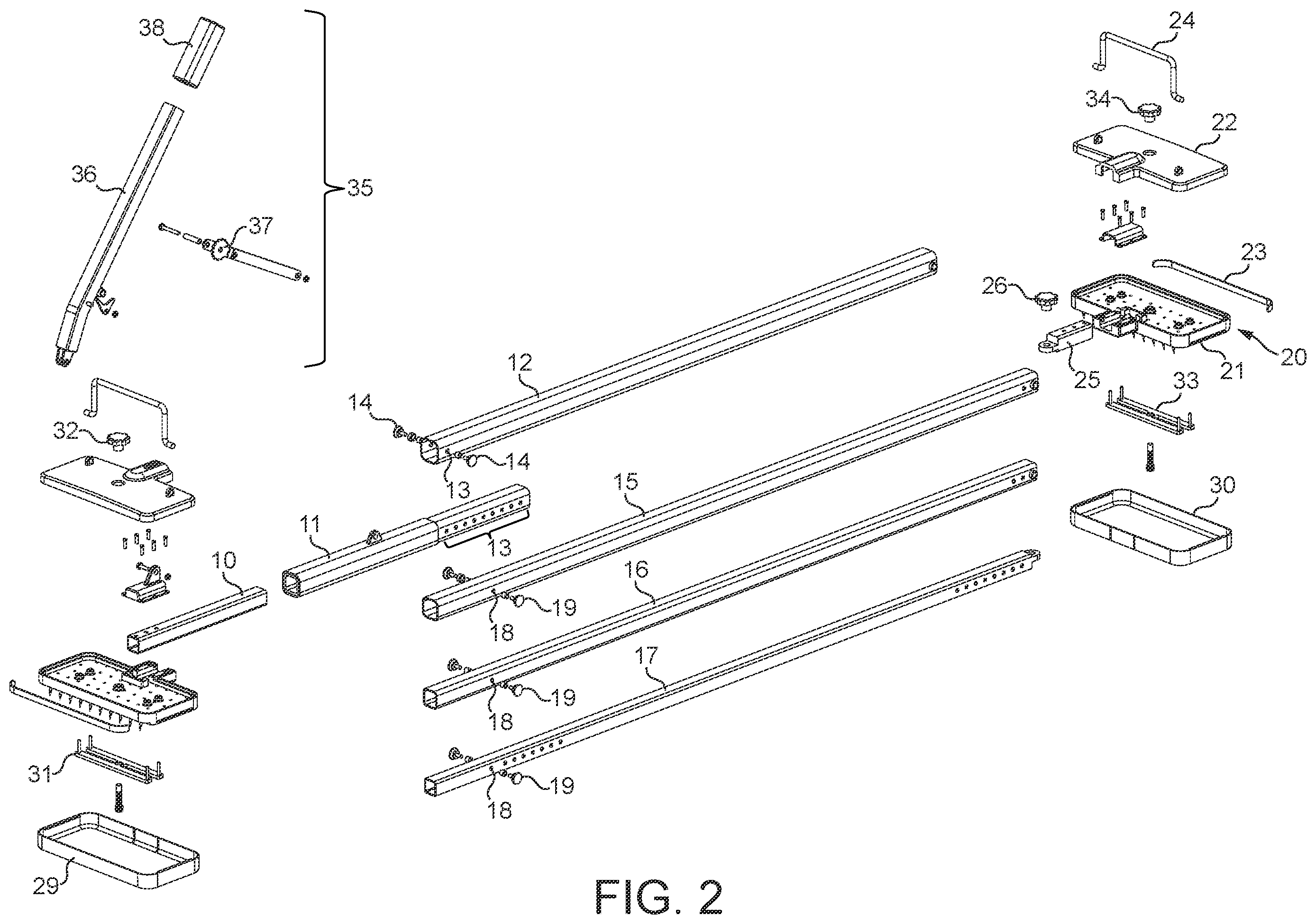 Patent US12342950 Figure 2 – Carpet stretcher