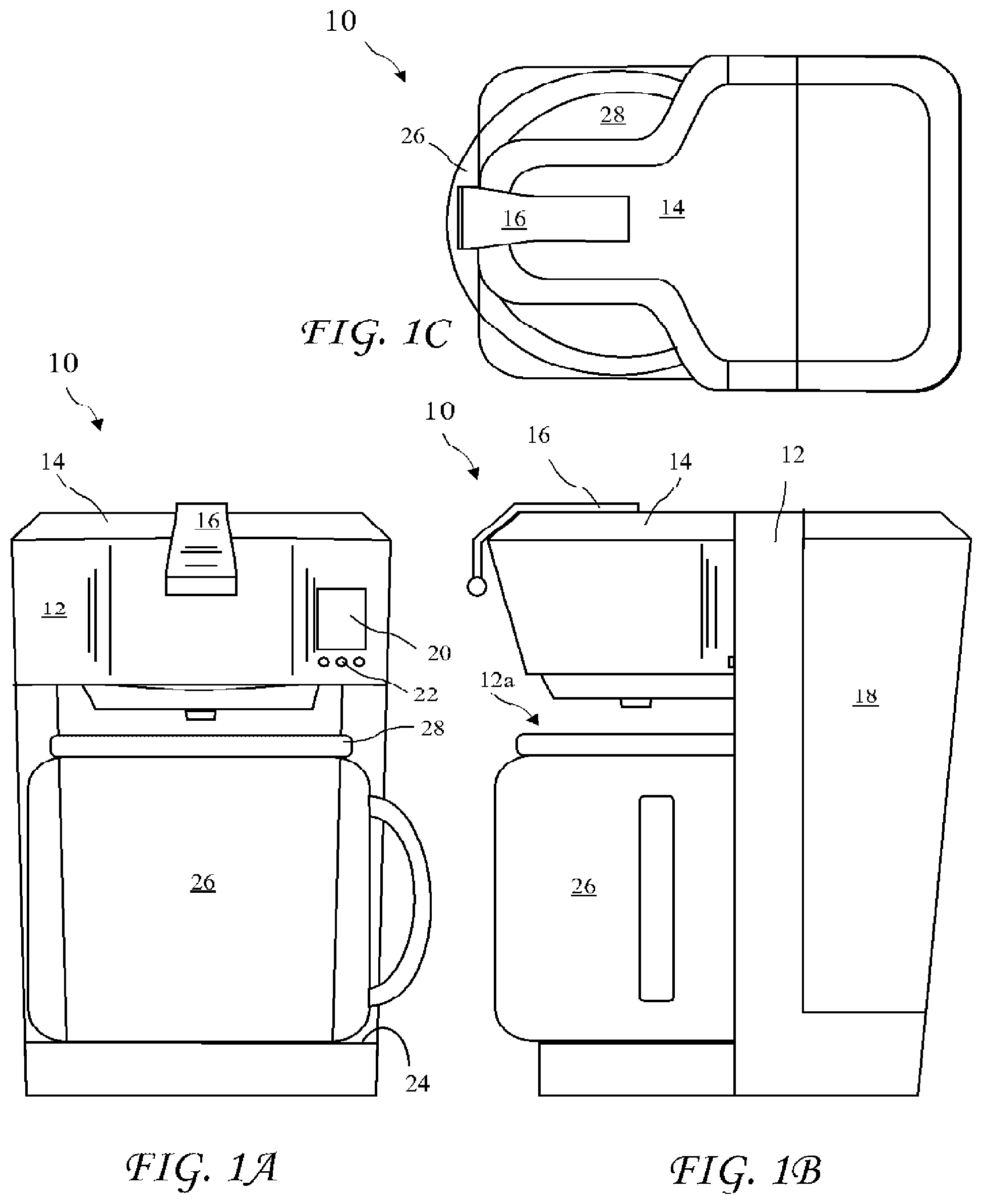 Patent US12342955 — Brewing material container for a beverage brewer — Figure 1