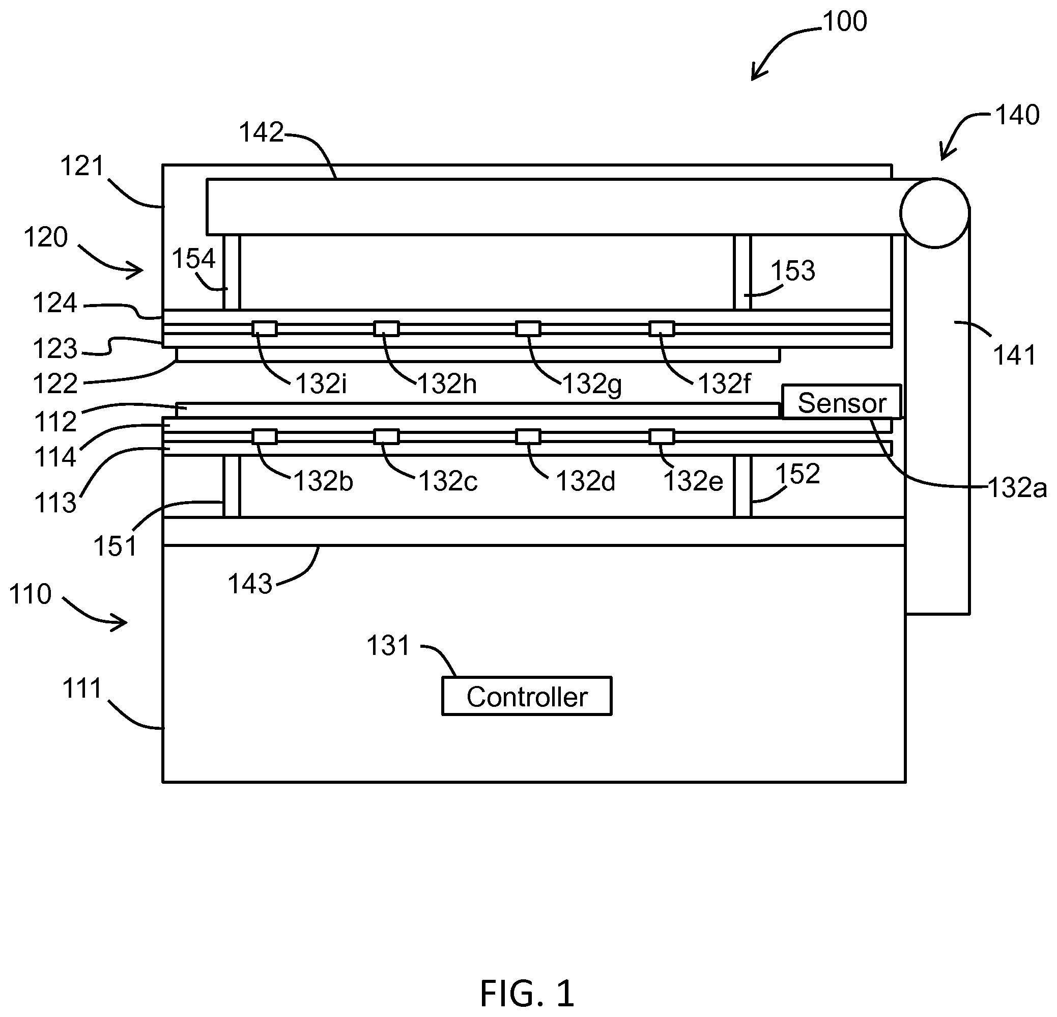 Patent US12342958 — Cooking gap control of a cooking apparatus — Figure 1