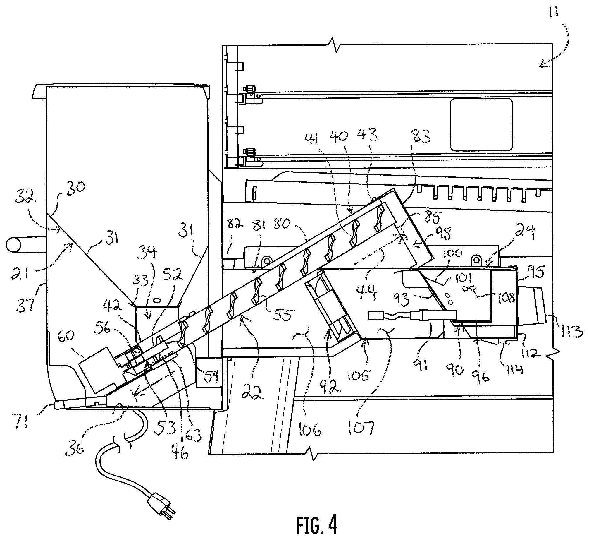 Patent US12342960 Figure 4 – Grill feed and burn system