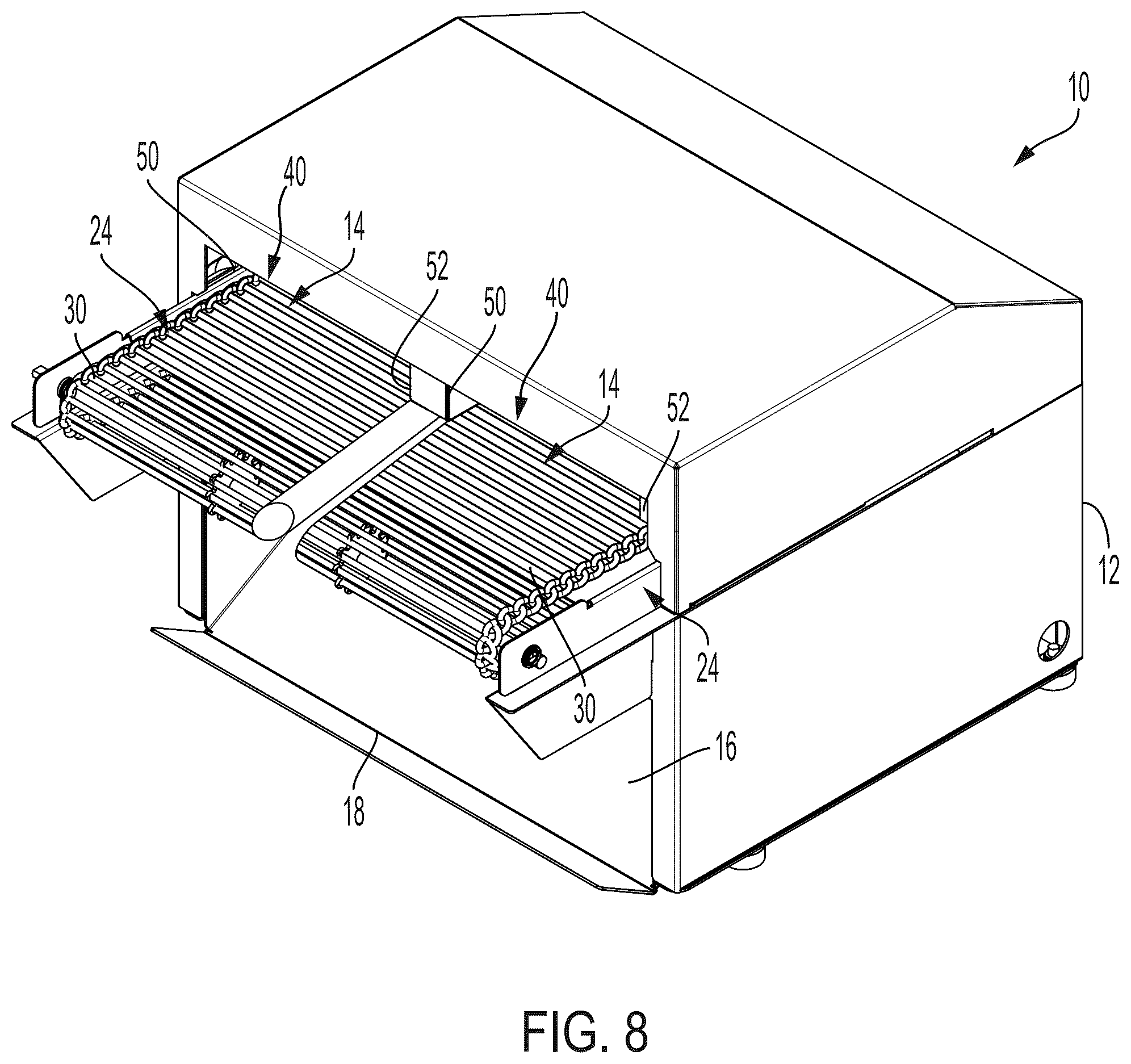 Patent US12342961 Figure 8 – Toaster with input control