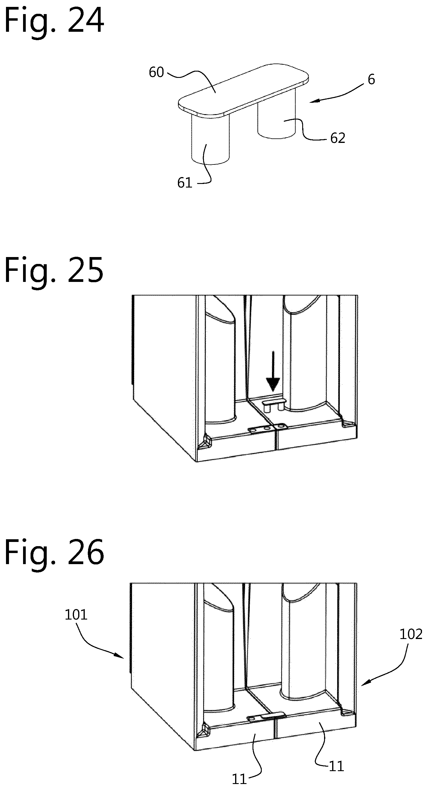 Patent US12342966 Figure 11 – Outdoor sanitation system including an urinal unit for temporary placement and frequent transport