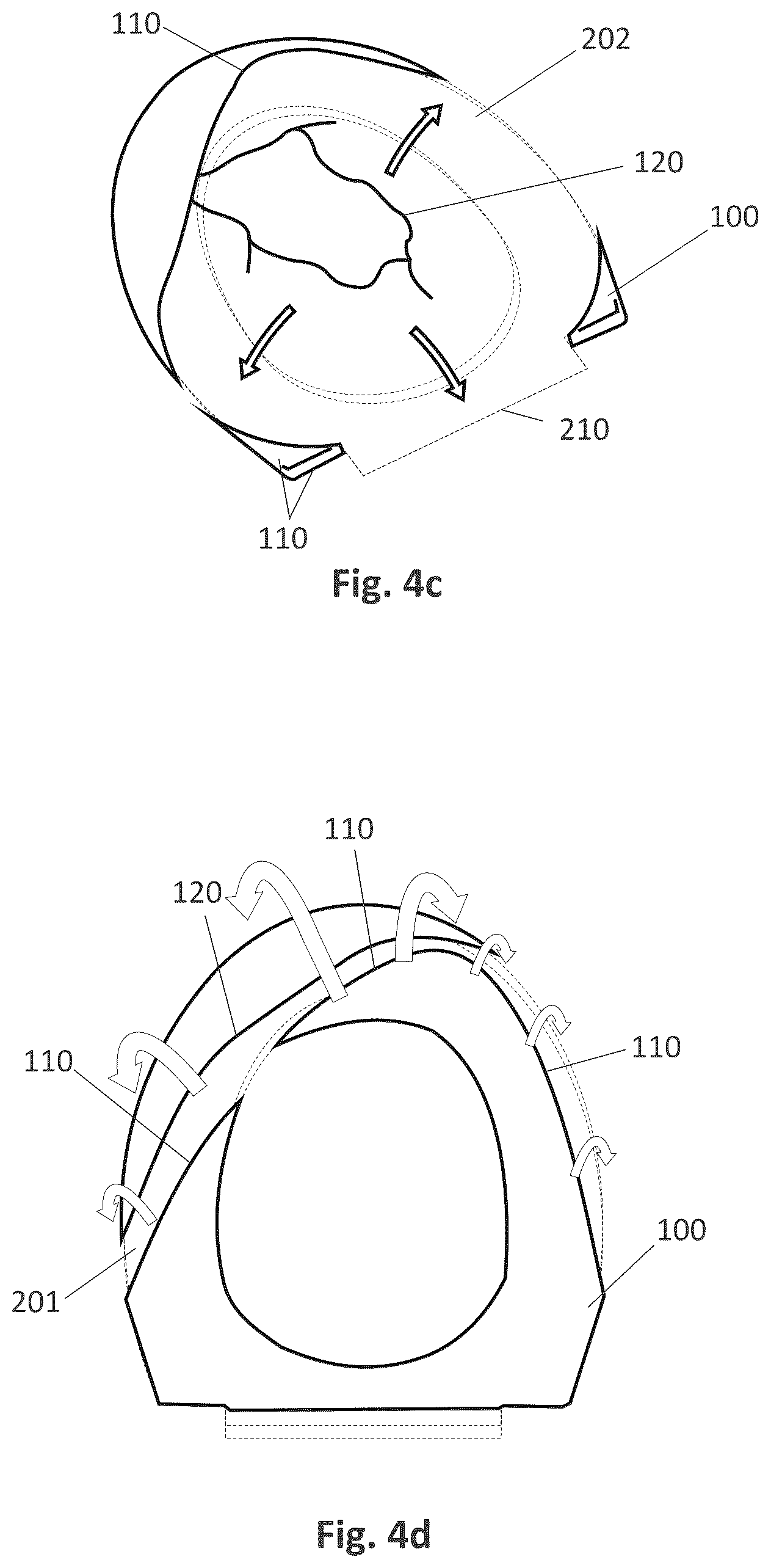 Patent US12342967 Figure 4 – Toilet seat cover