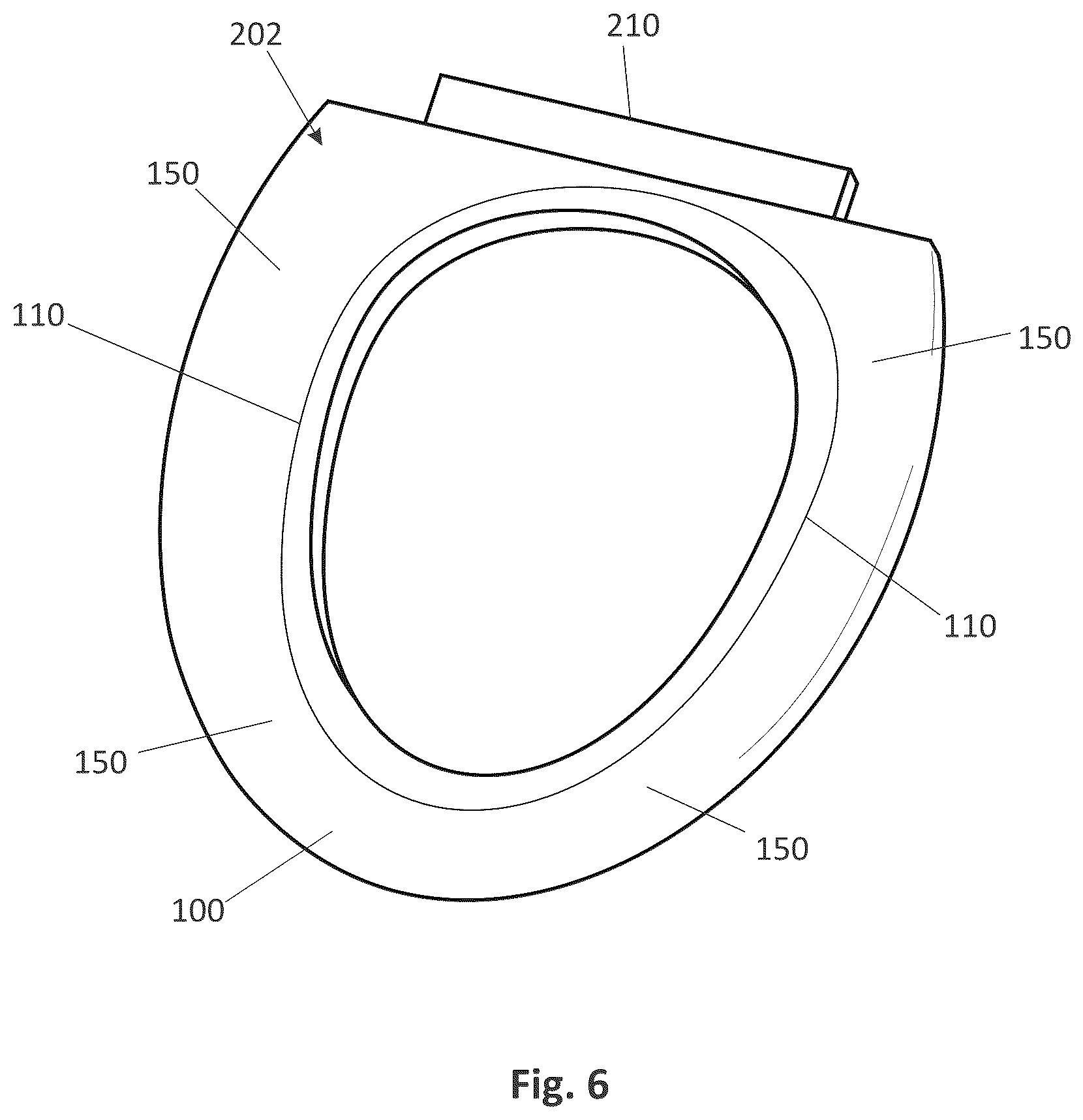 Patent US12342967 Figure 6 – Toilet seat cover
