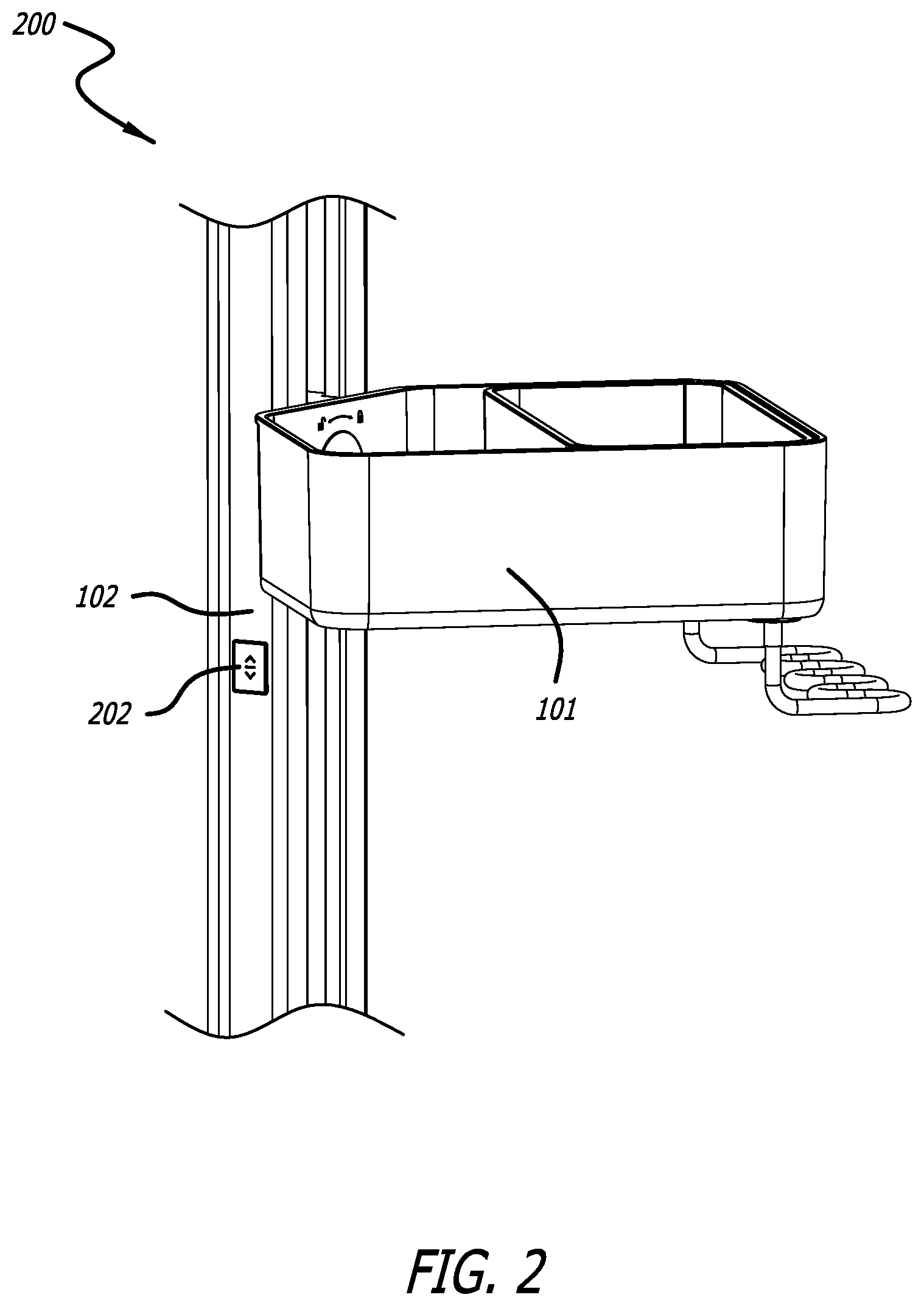 Patent US12342969 Figure 2 – Shower caddy