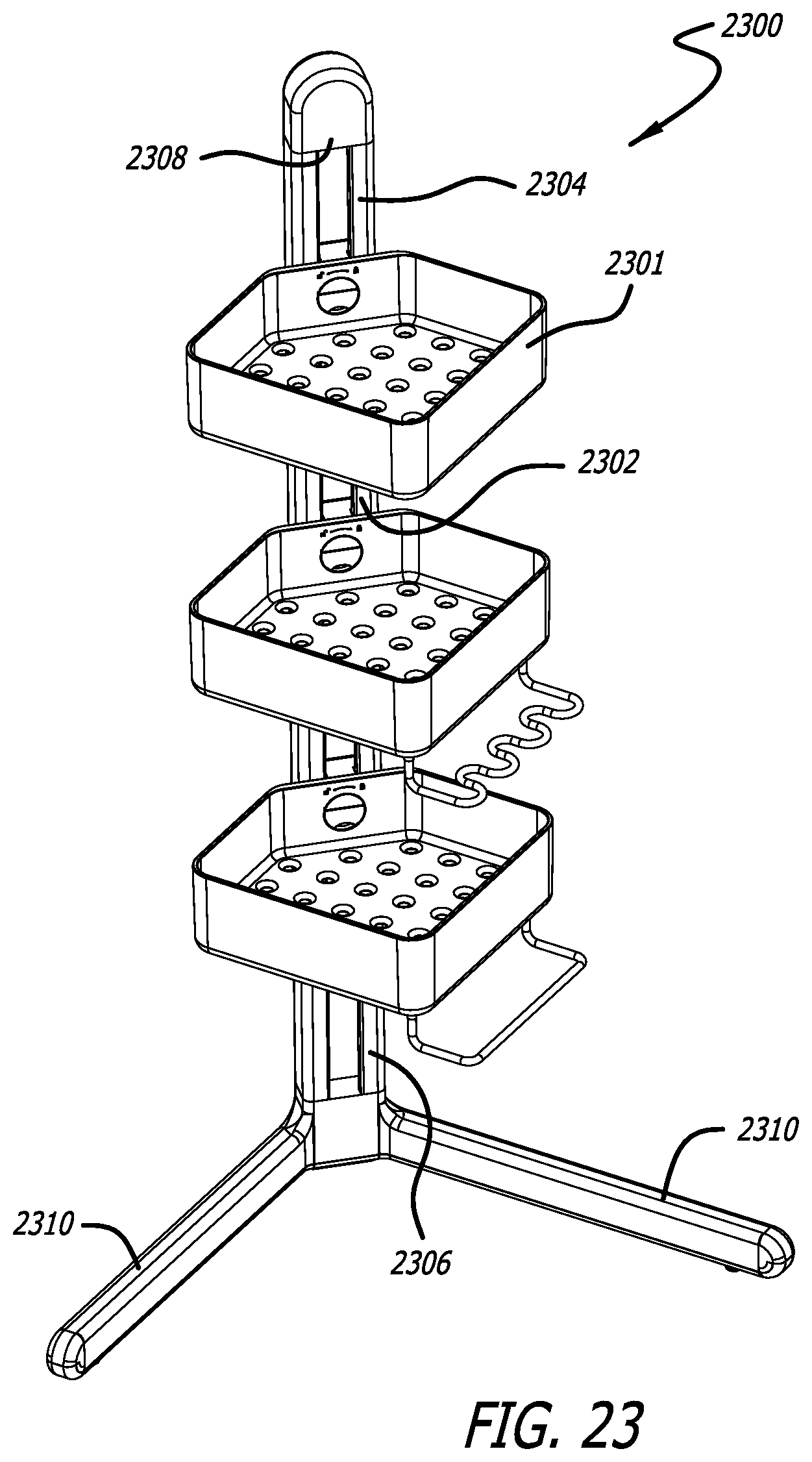 Patent US12342969 Figure 19 – Shower caddy