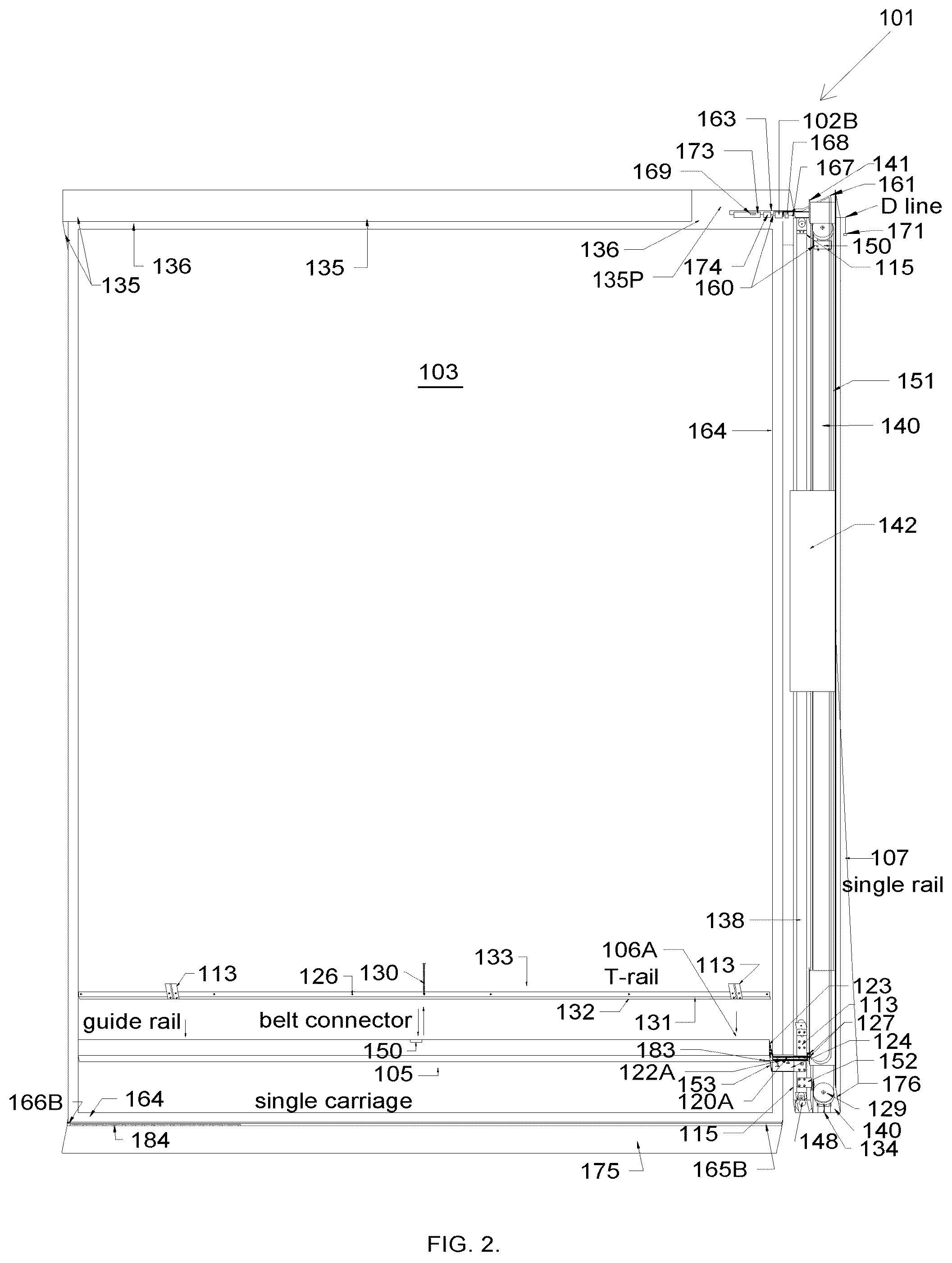 Patent US12342973 Figure 2 – Automatic touchless (building and window) wash machine