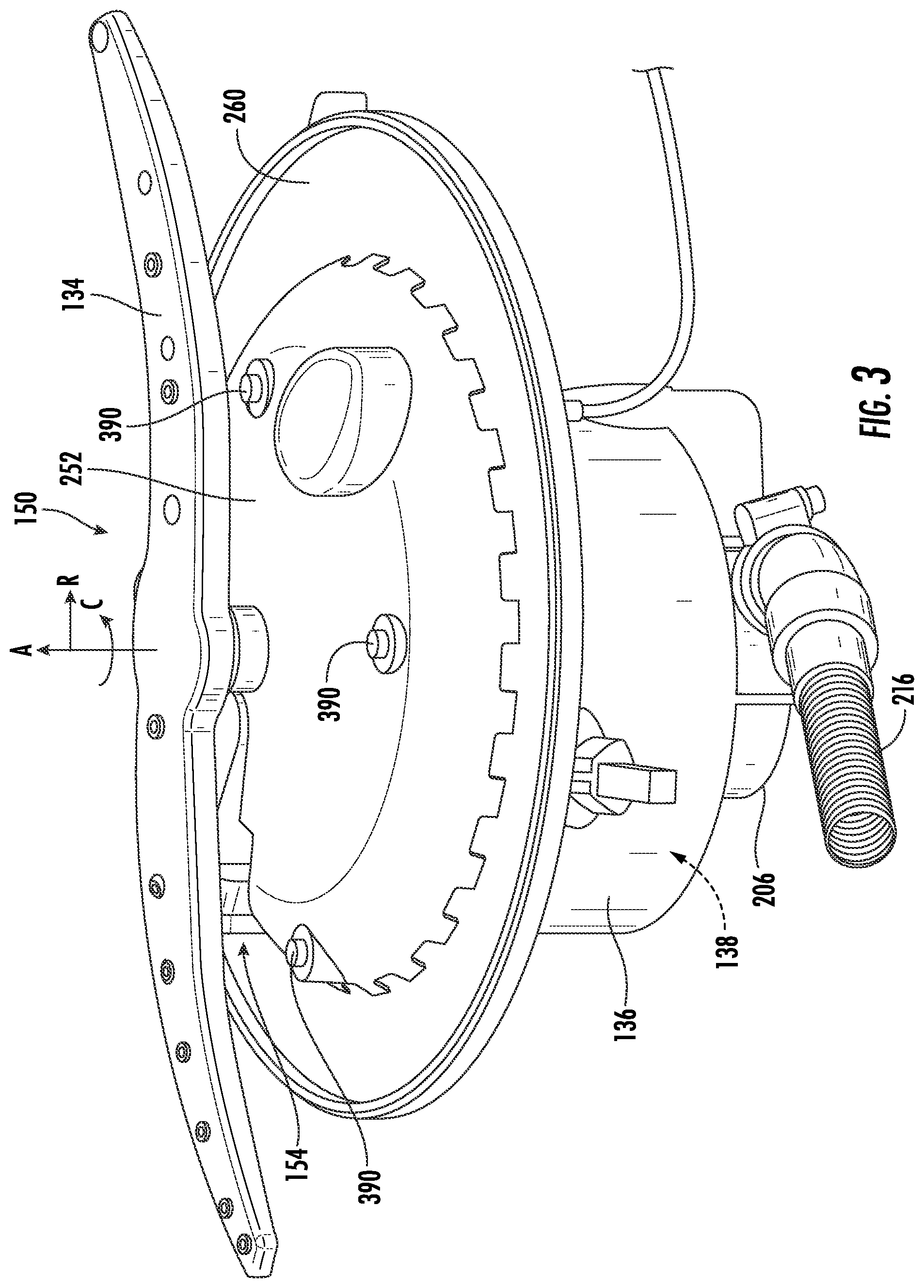Patent US12342974 Figure 3 – Fluid circulation assembly for a dishwasher appliance