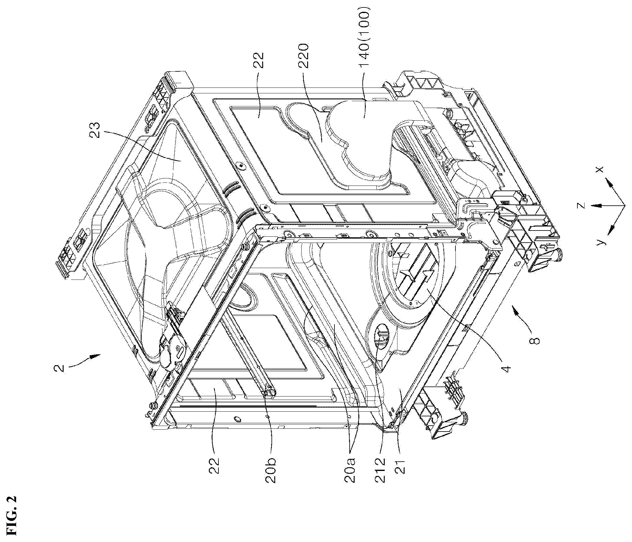 Patent US12342975 Figure 2 – Dishwasher