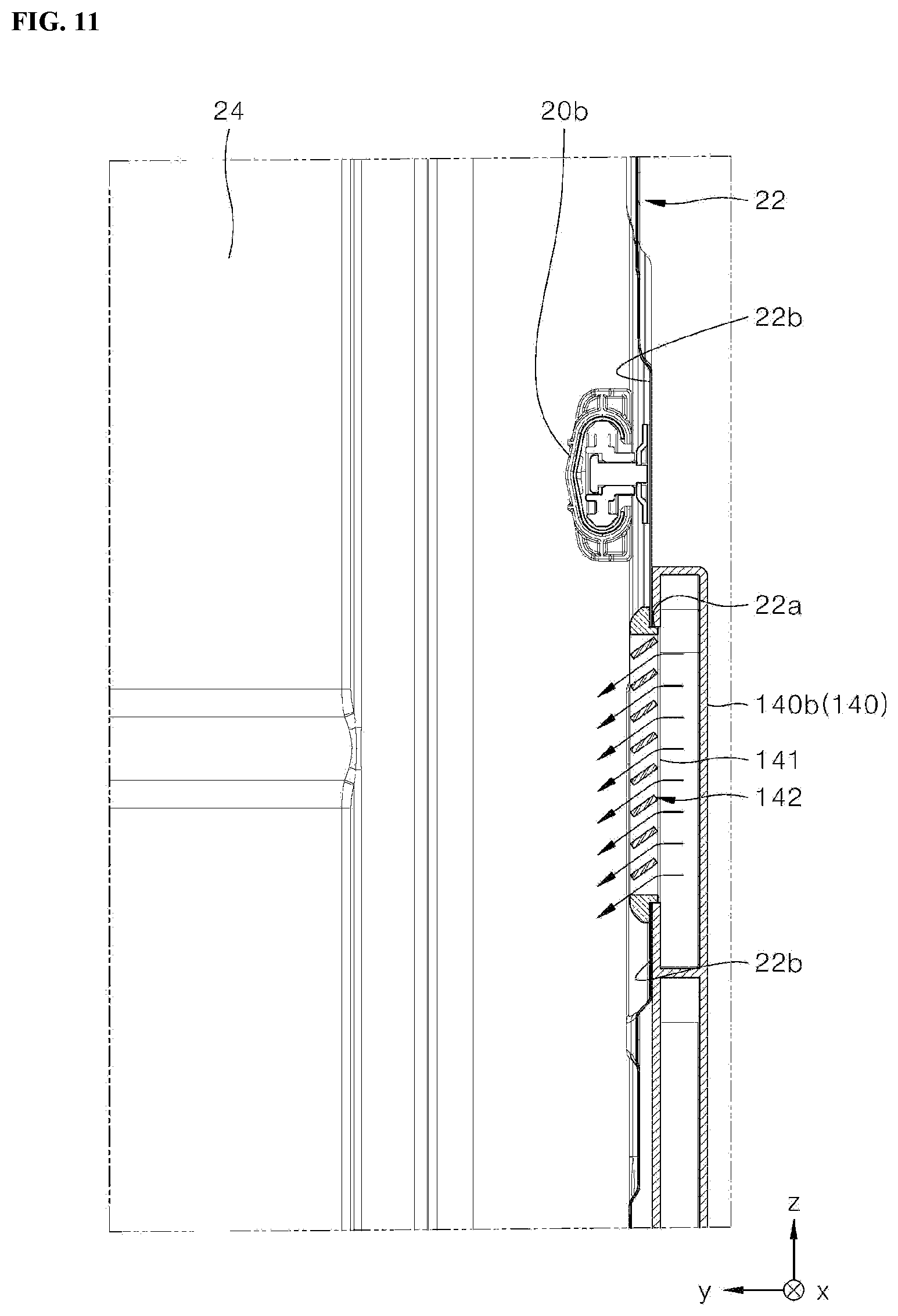 Patent US12342975 Figure 11 – Dishwasher