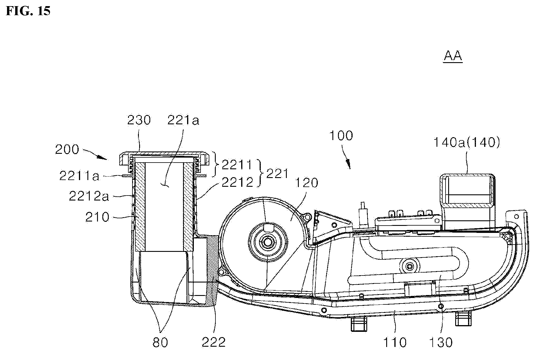 Patent US12342975 Figure 15 – Dishwasher