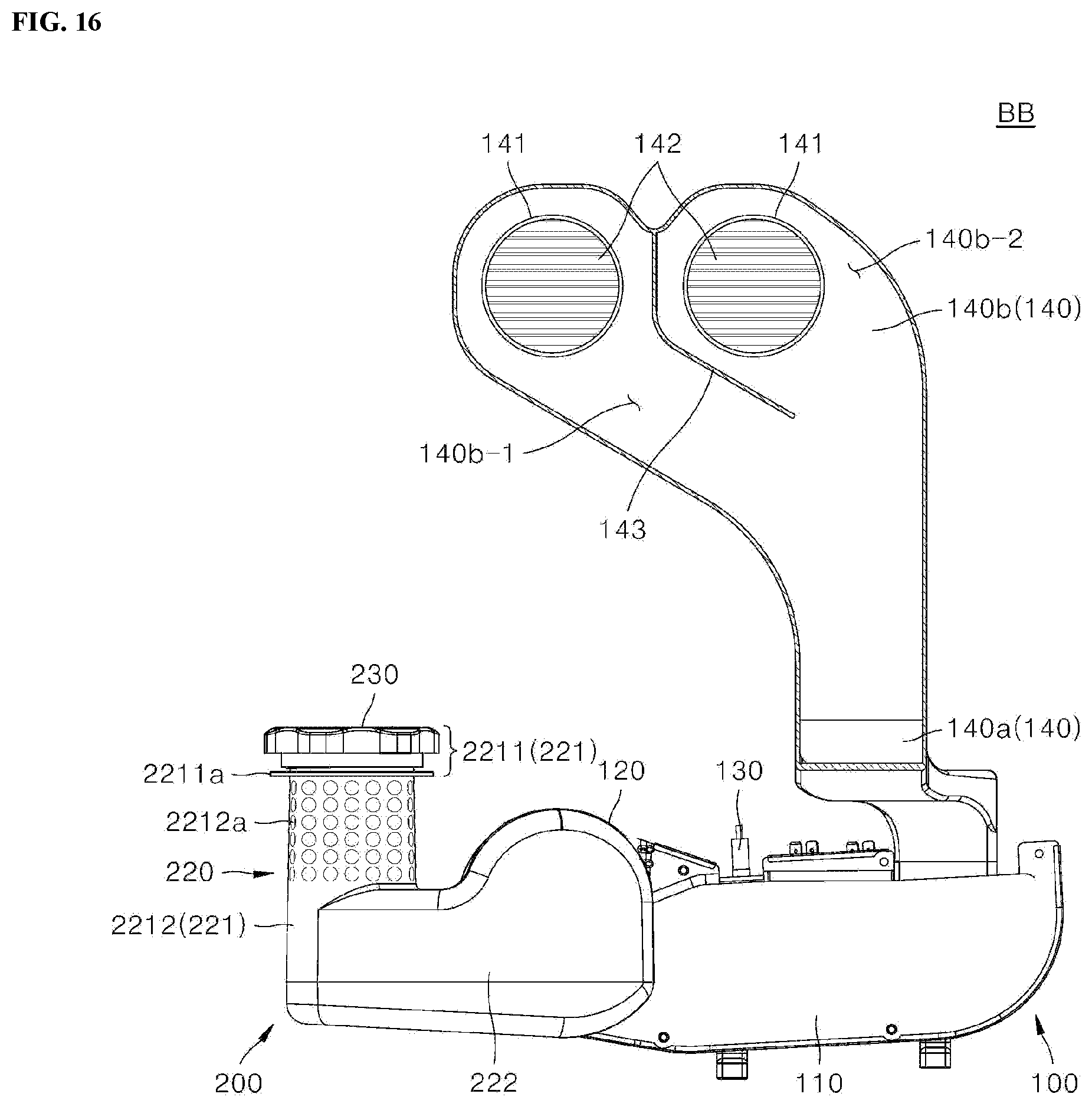 Patent US12342975 Figure 16 – Dishwasher