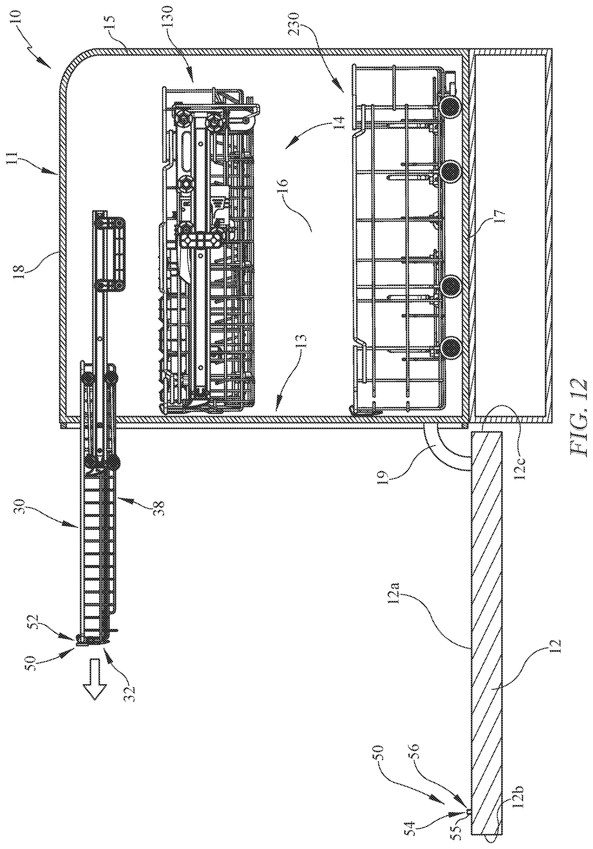 Patent US12342976 Figure 12 – Exhibiting a dishwasher rack to the user