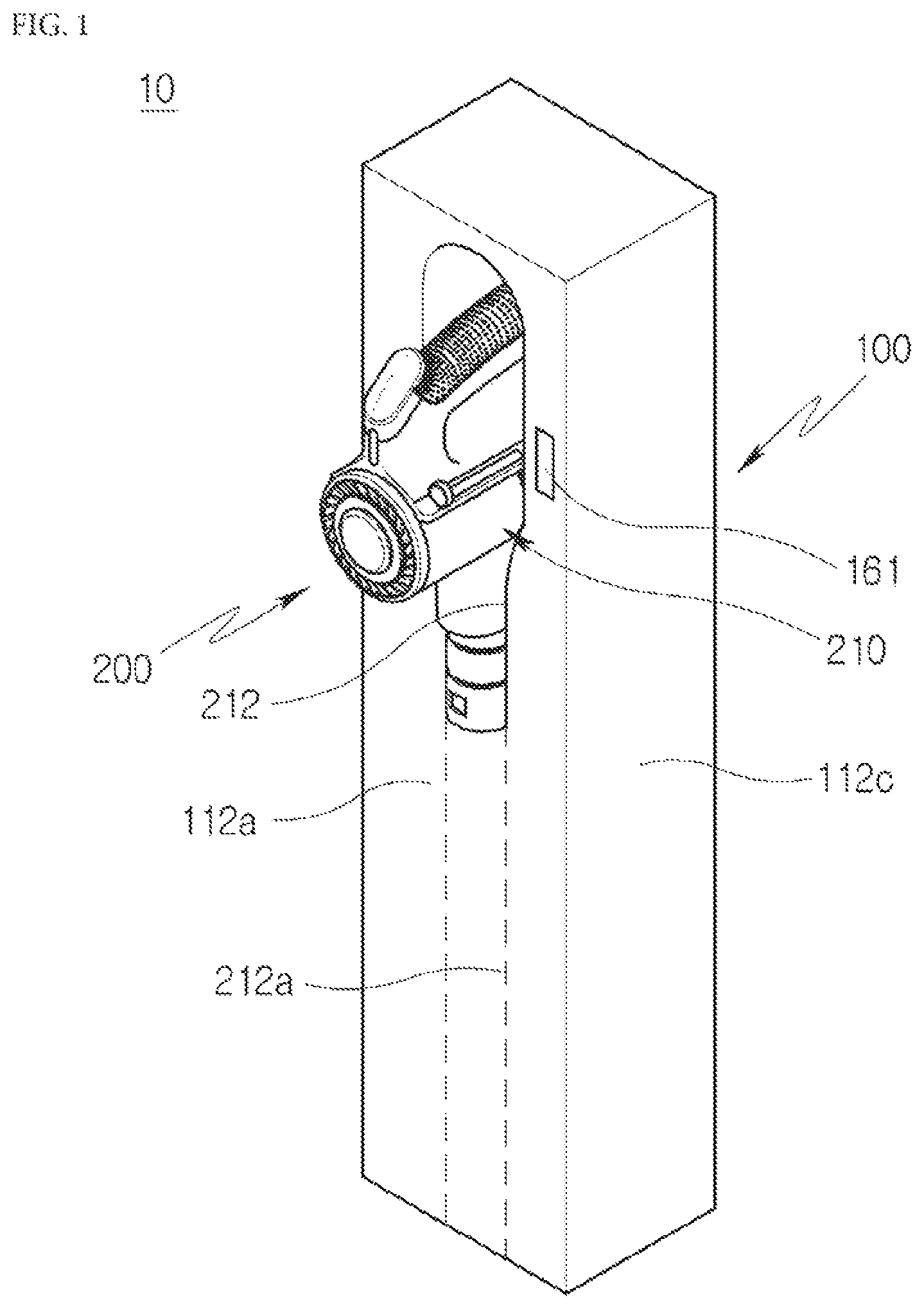 Patent US12342980 Figure 1 – Cleaner system