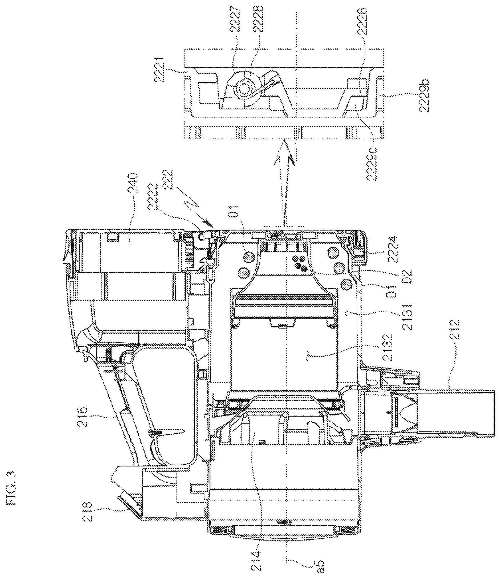 Patent US12342980 Figure 3 – Cleaner system
