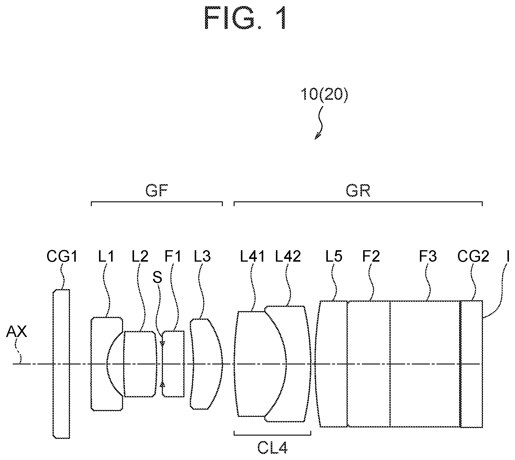 Patent US12342984 — Objective optical system, image pickup apparatus, and endoscope — Figure 1