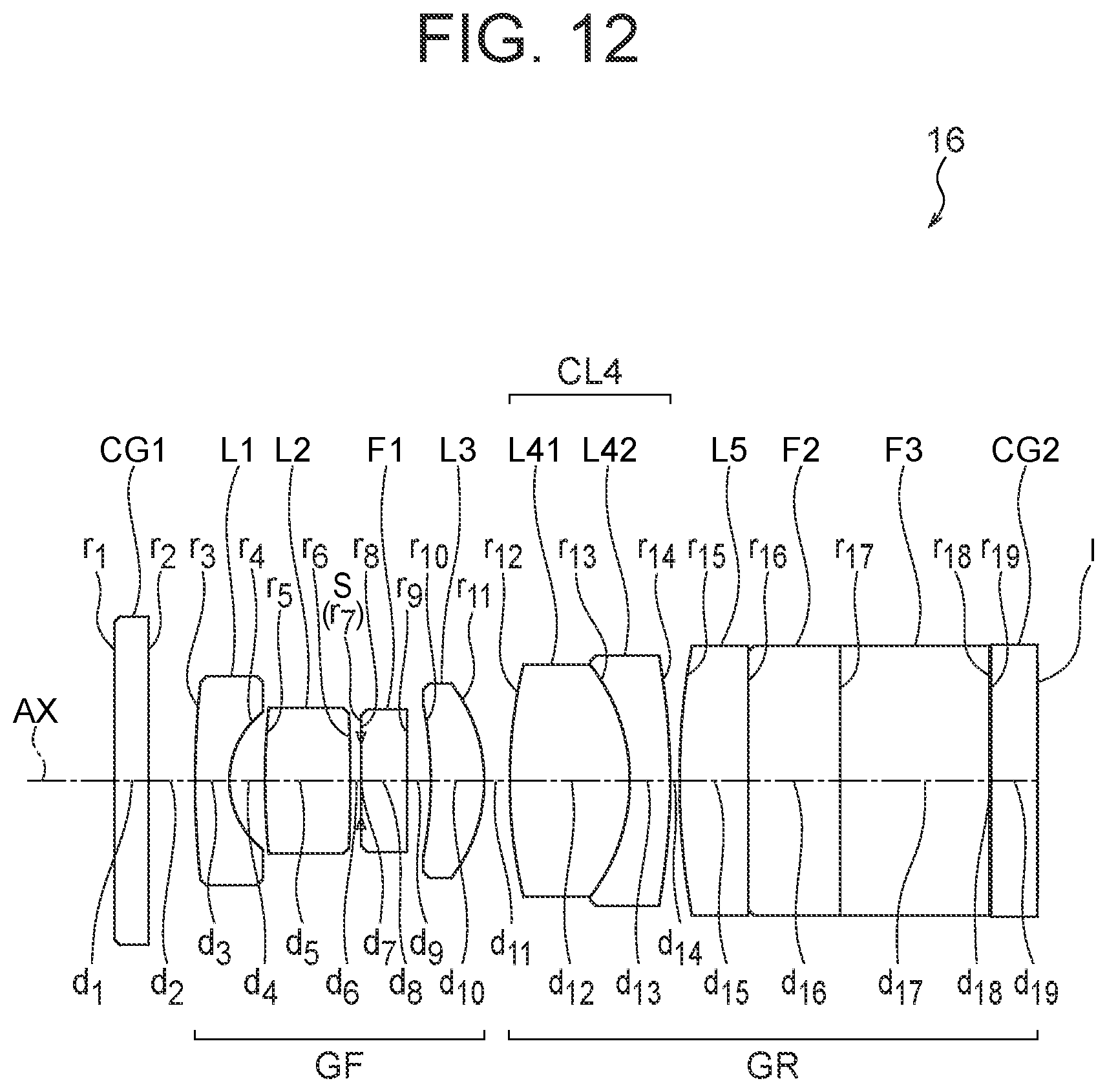 Patent US12342984 Figure 12 – Objective optical system, image pickup apparatus, and endoscope