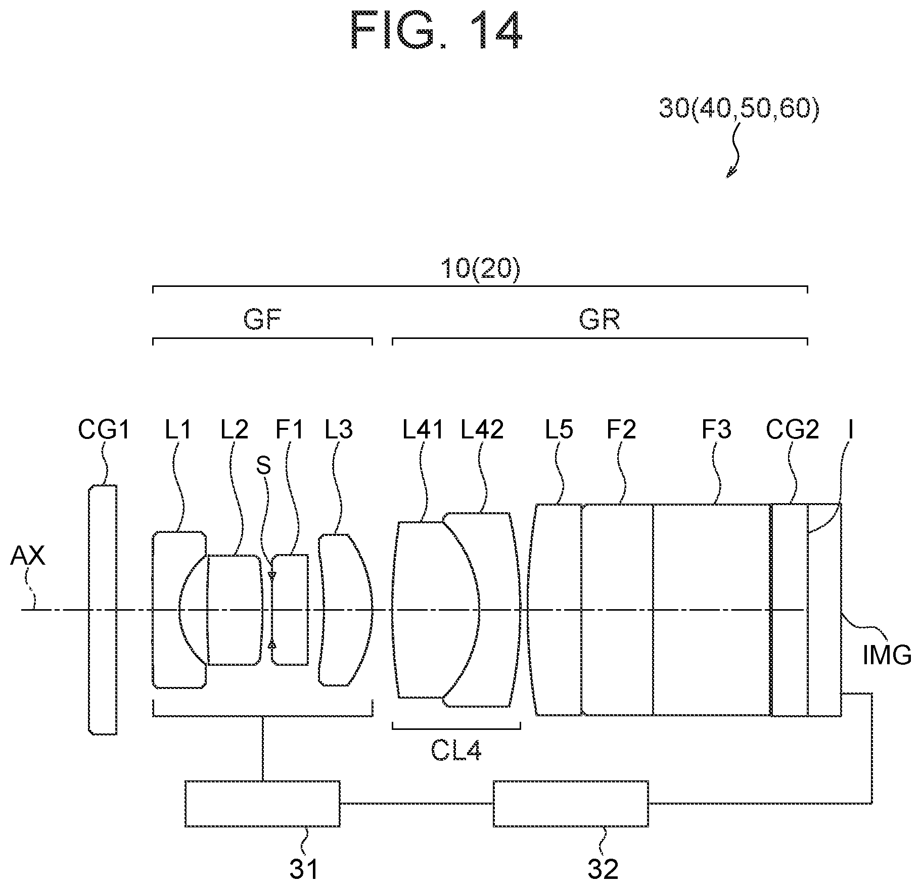 Patent US12342984 Figure 14 – Objective optical system, image pickup apparatus, and endoscope