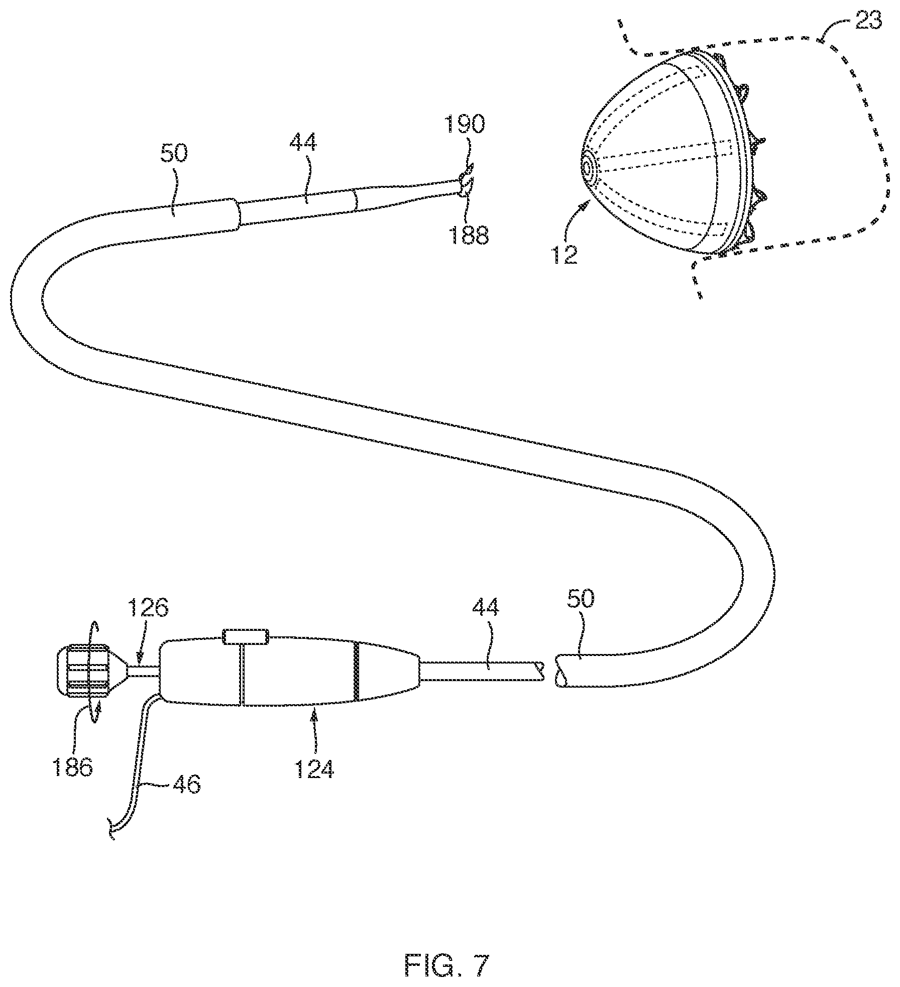 Patent US12342998 Figure 7 – Sensor enabled left atrial appendage occlusion system for three-dimensional imaging and method thereof
