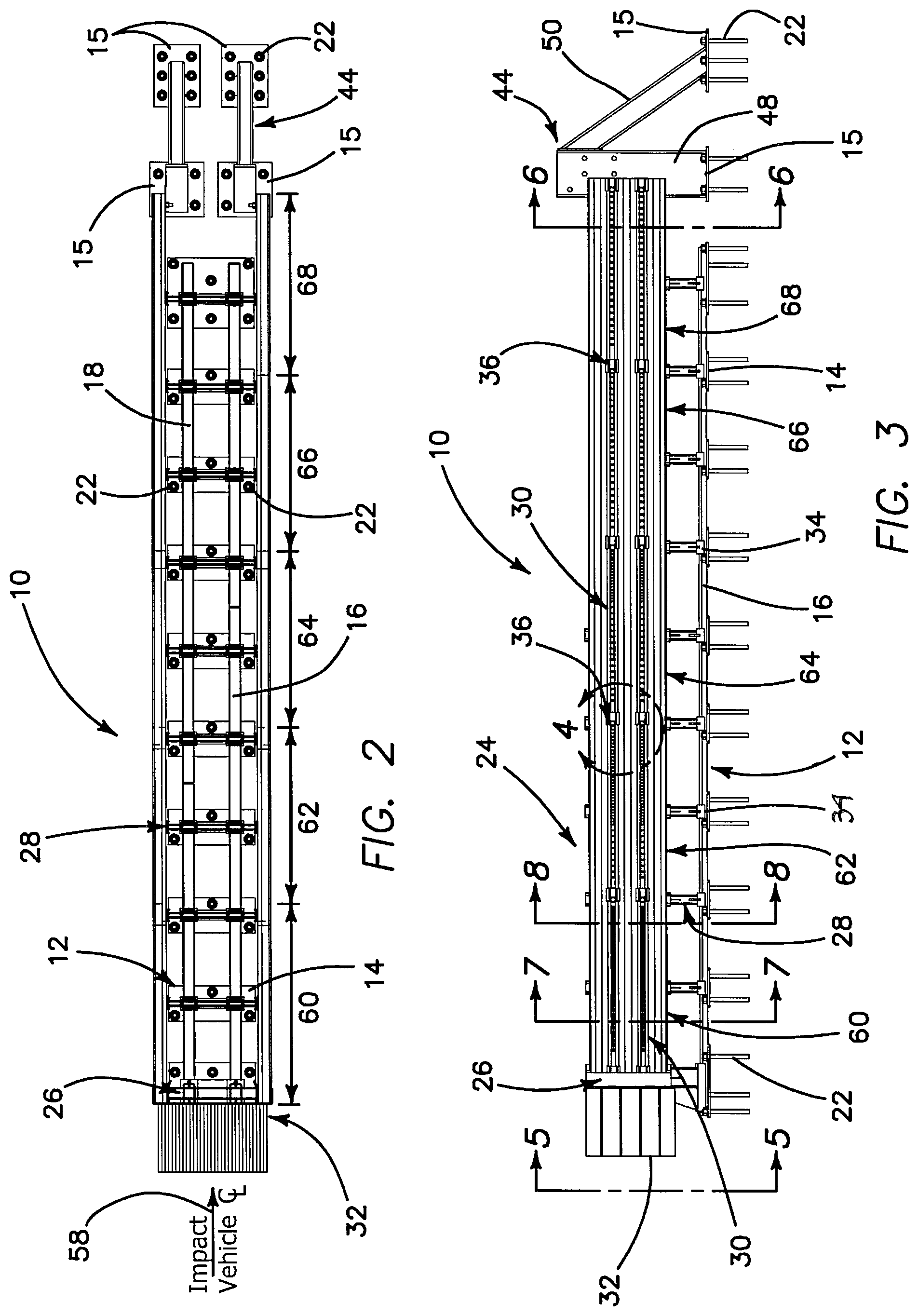 Patent US12345001 Figure 2 – Crash impact attenuator systems and methods