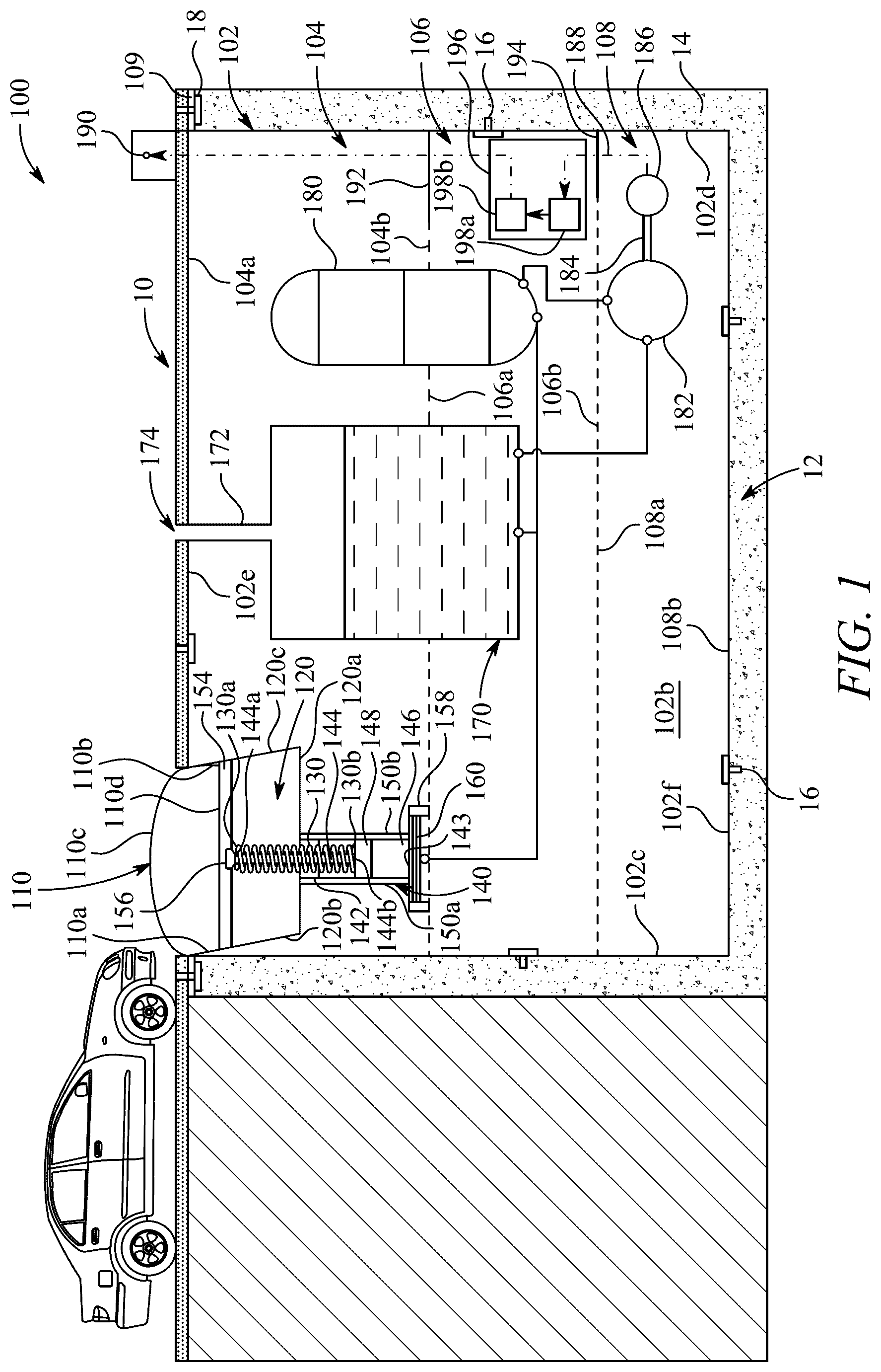 Patent US12345002 Figure 1 – Smart speed bump and methods for energy generation