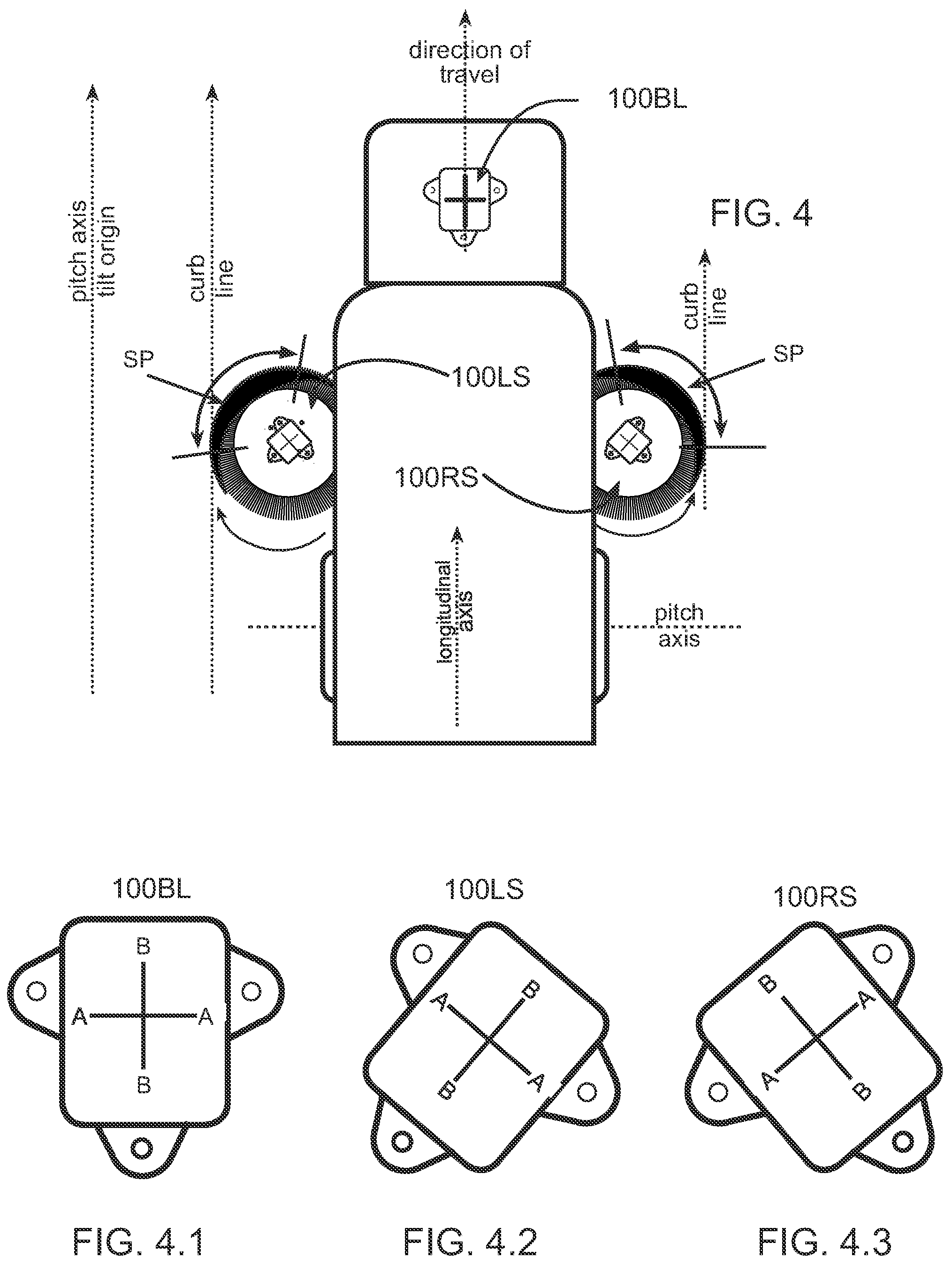 Patent US12345003 Figure 2 – Automatic side broom strike pattern positioning system for a street sweeping machine
