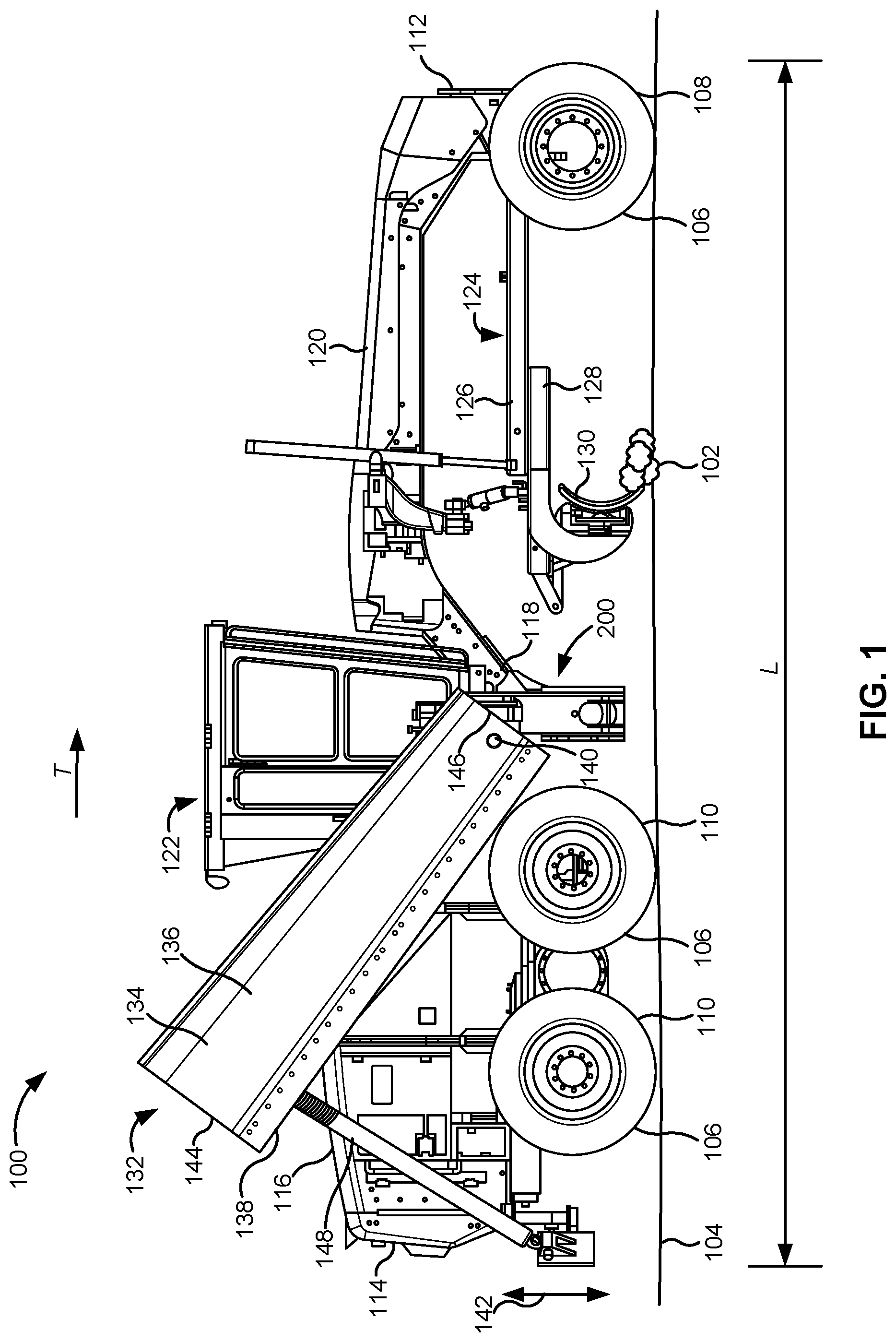 Patent US12345005 Figure 1 – Dual stage lift system for a snow wing