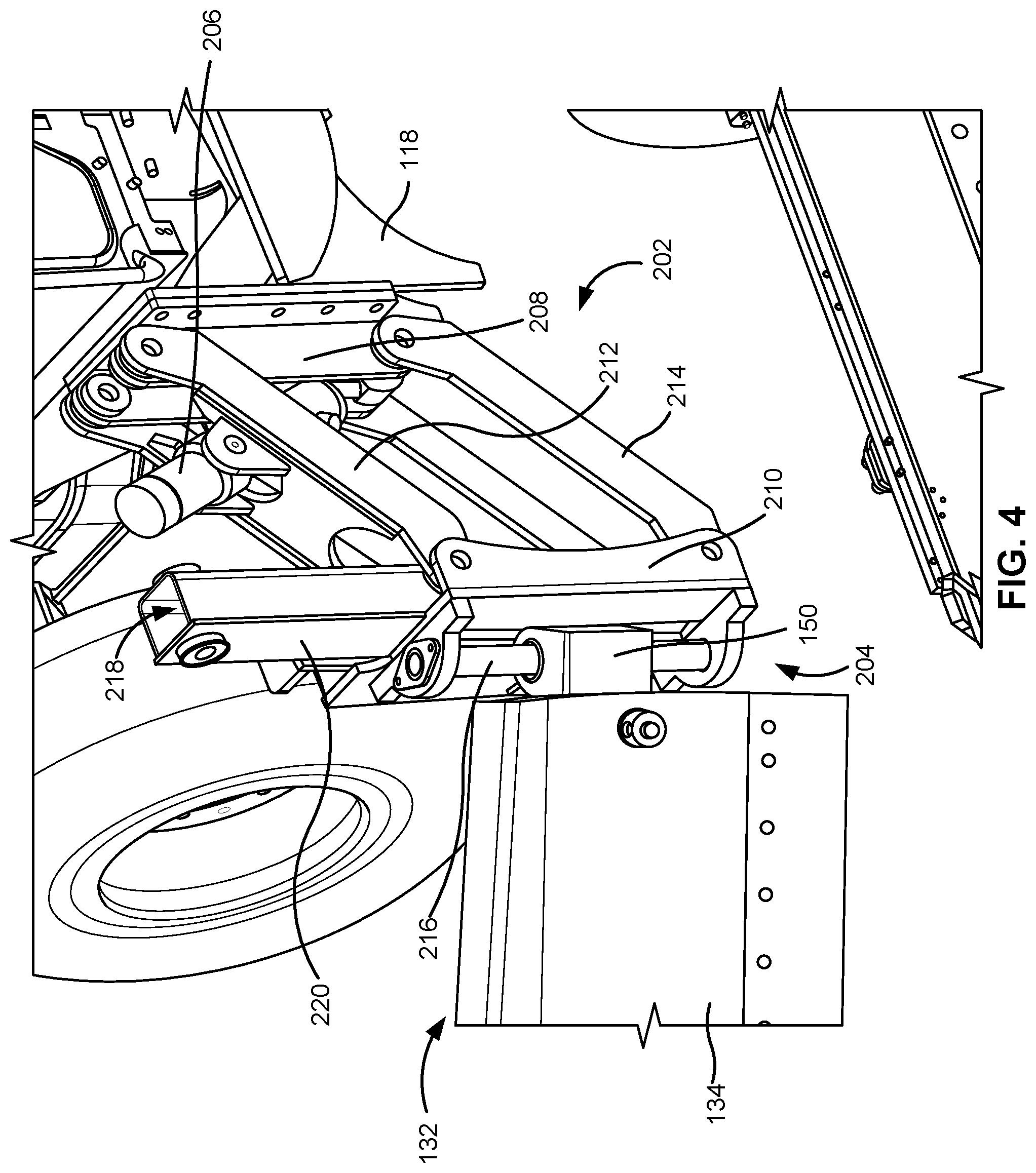 Patent US12345005 Figure 4 – Dual stage lift system for a snow wing