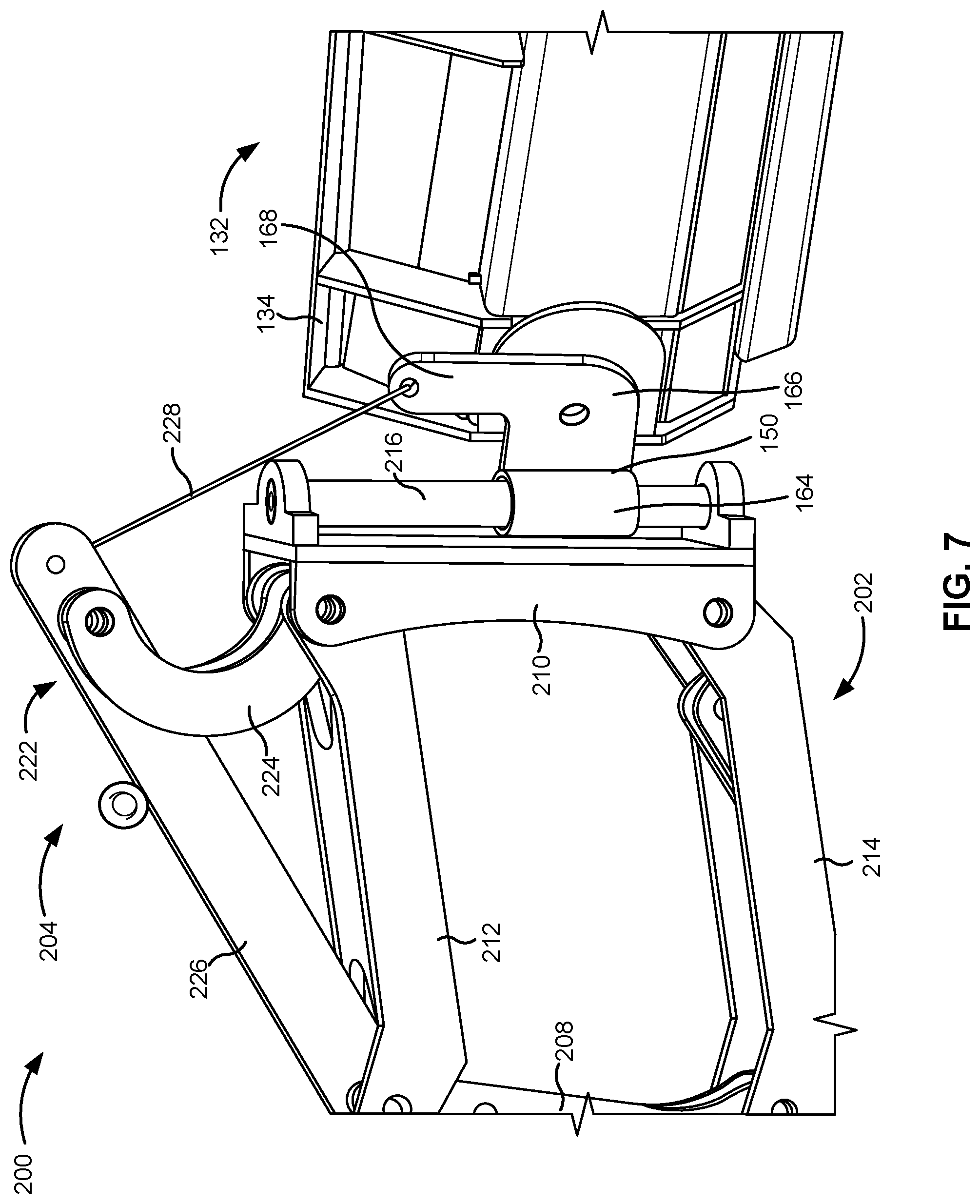 Patent US12345005 Figure 7 – Dual stage lift system for a snow wing