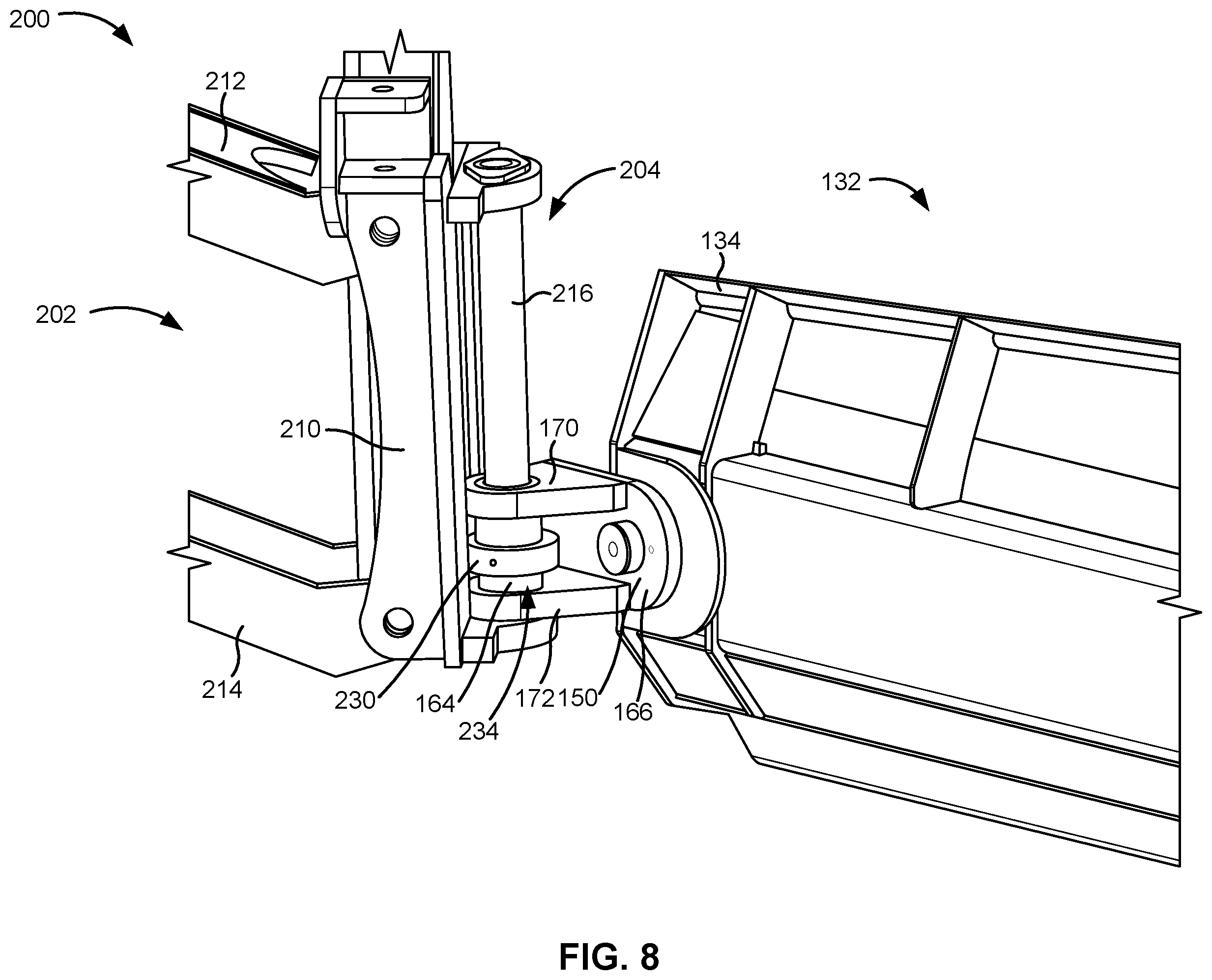 Patent US12345005 Figure 8 – Dual stage lift system for a snow wing