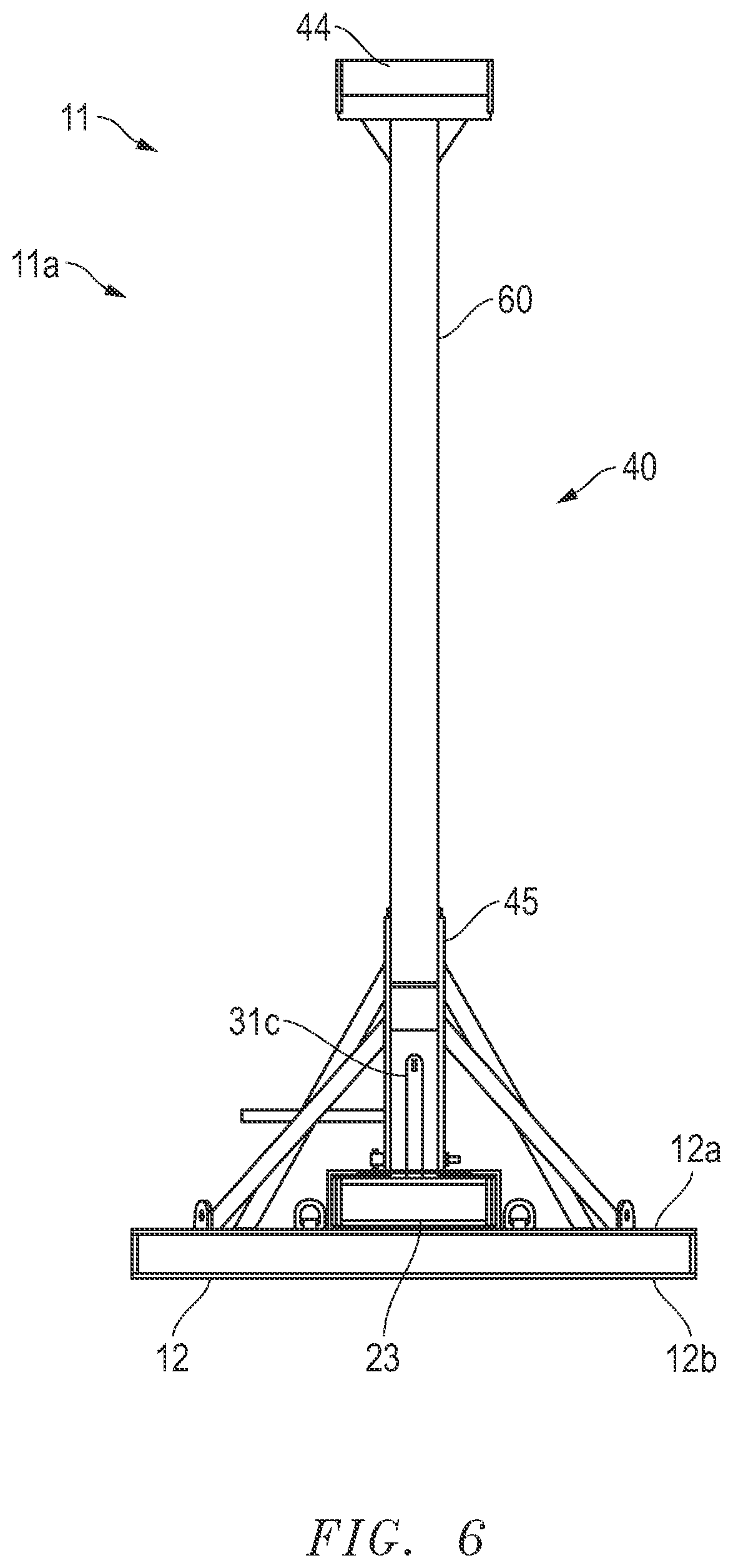 Patent US12345007 Figure 6 – Pile staging stand assembly and method of use