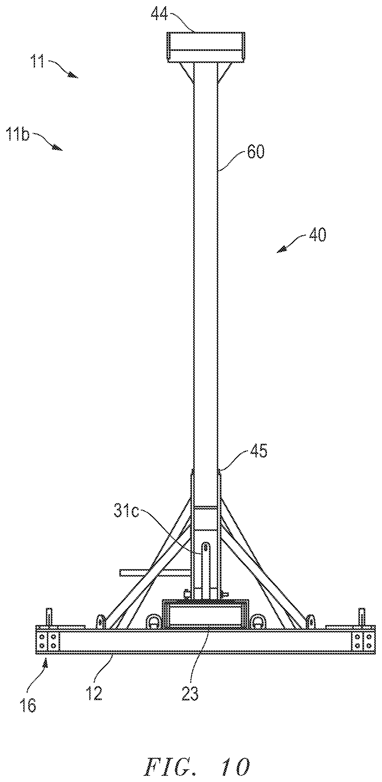 Patent US12345007 Figure 10 – Pile staging stand assembly and method of use