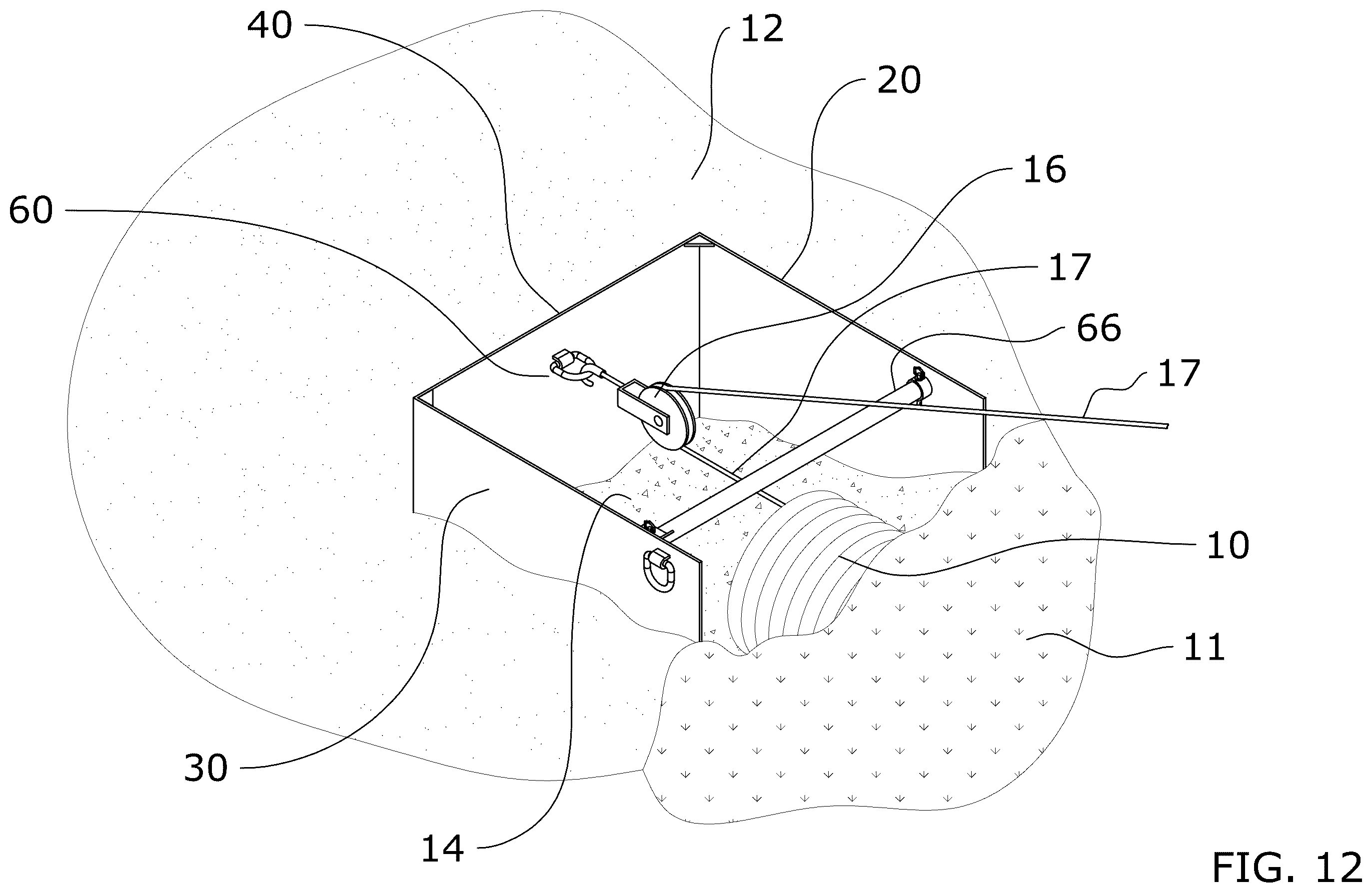 Patent US12345008 Figure 11 – Portable cofferdam system